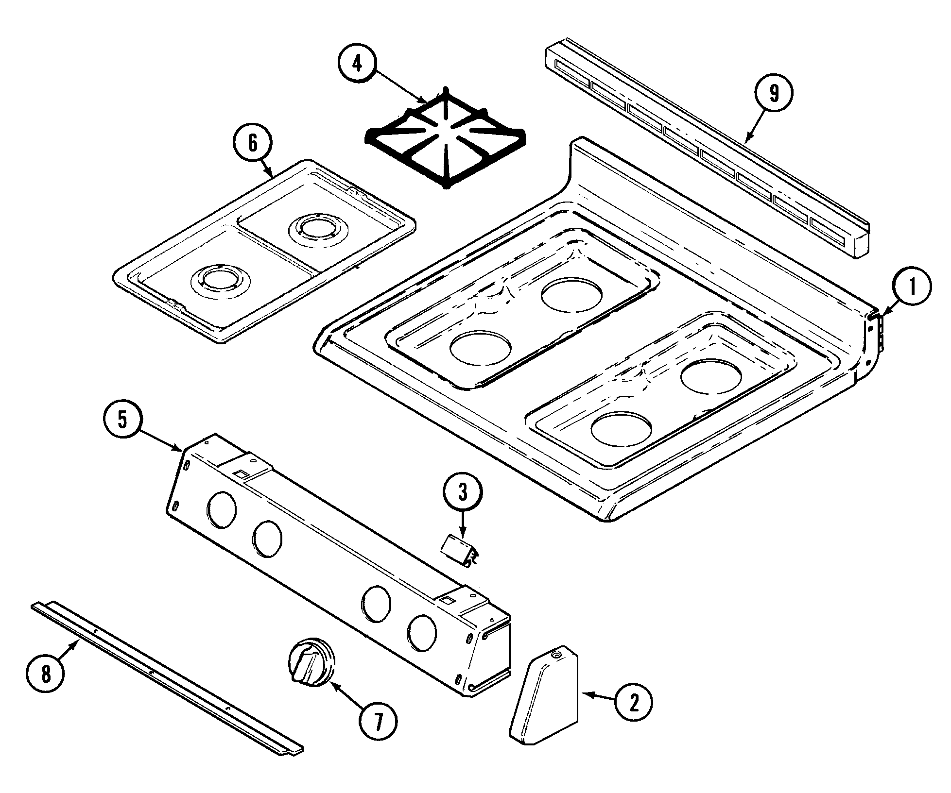 Maytag CBR3765AGC top assembly diagram