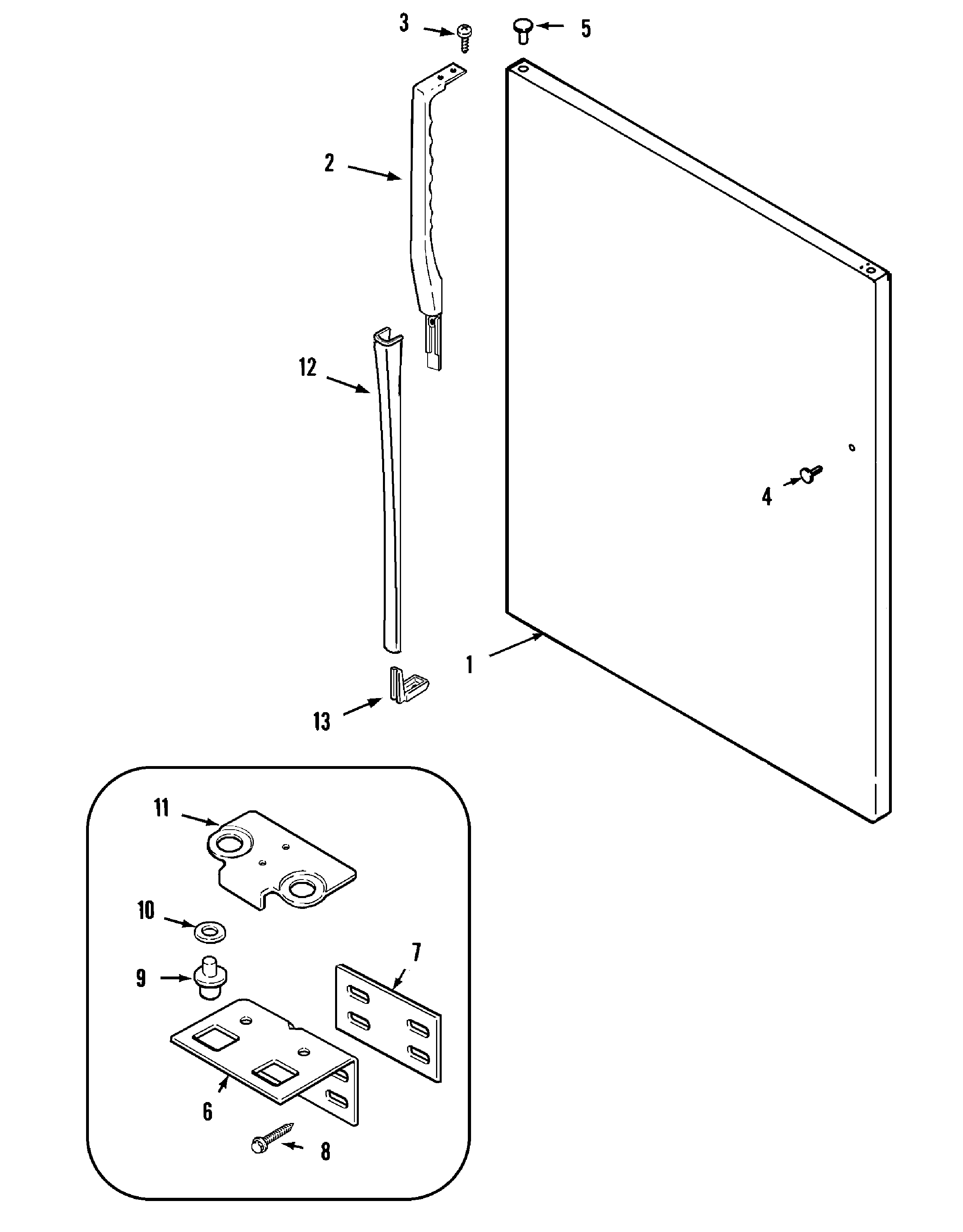 Maytag MTB2656GEQ fresh food outer door diagram