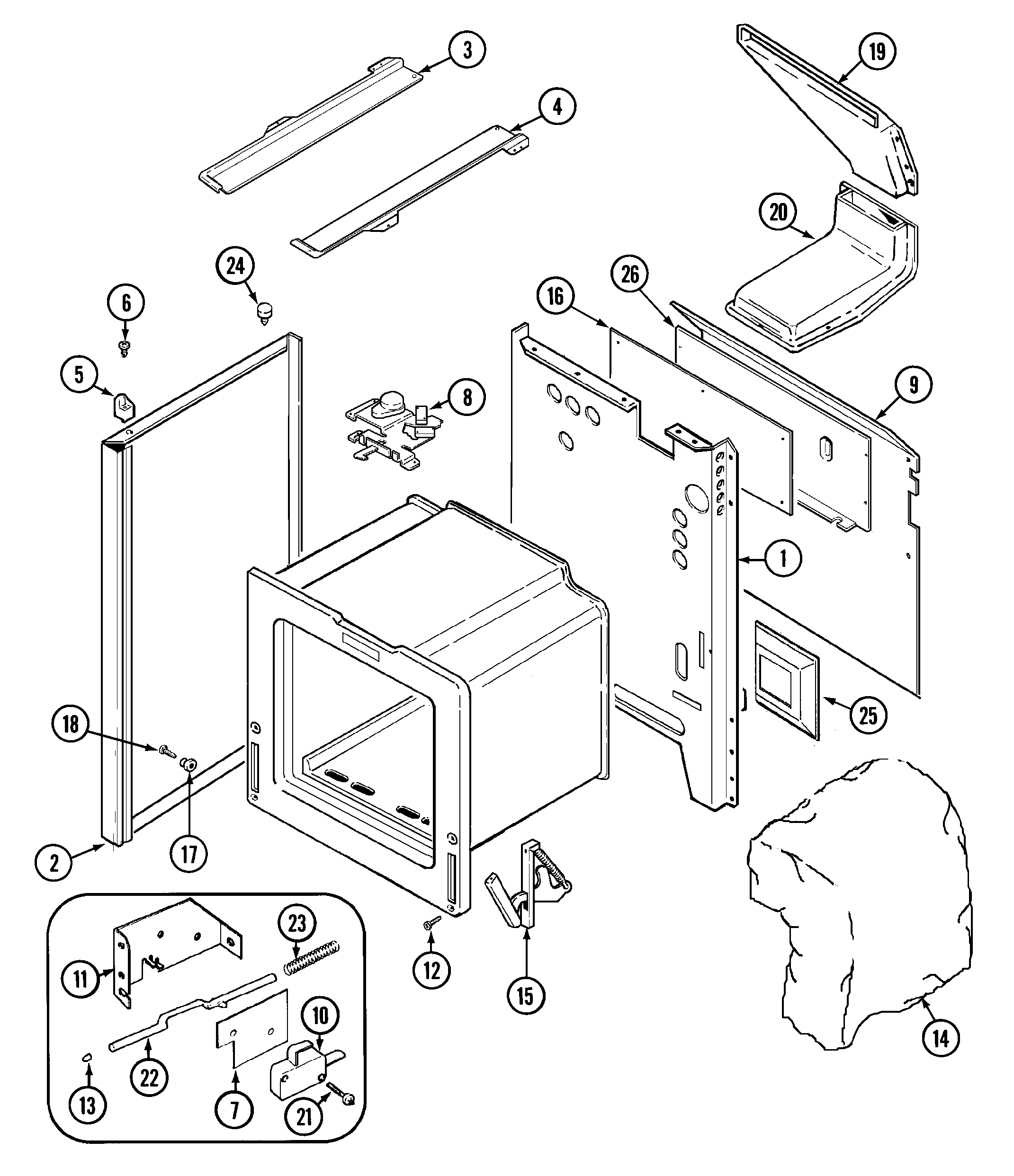 Jenn-Air JGR8850BDQ body diagram