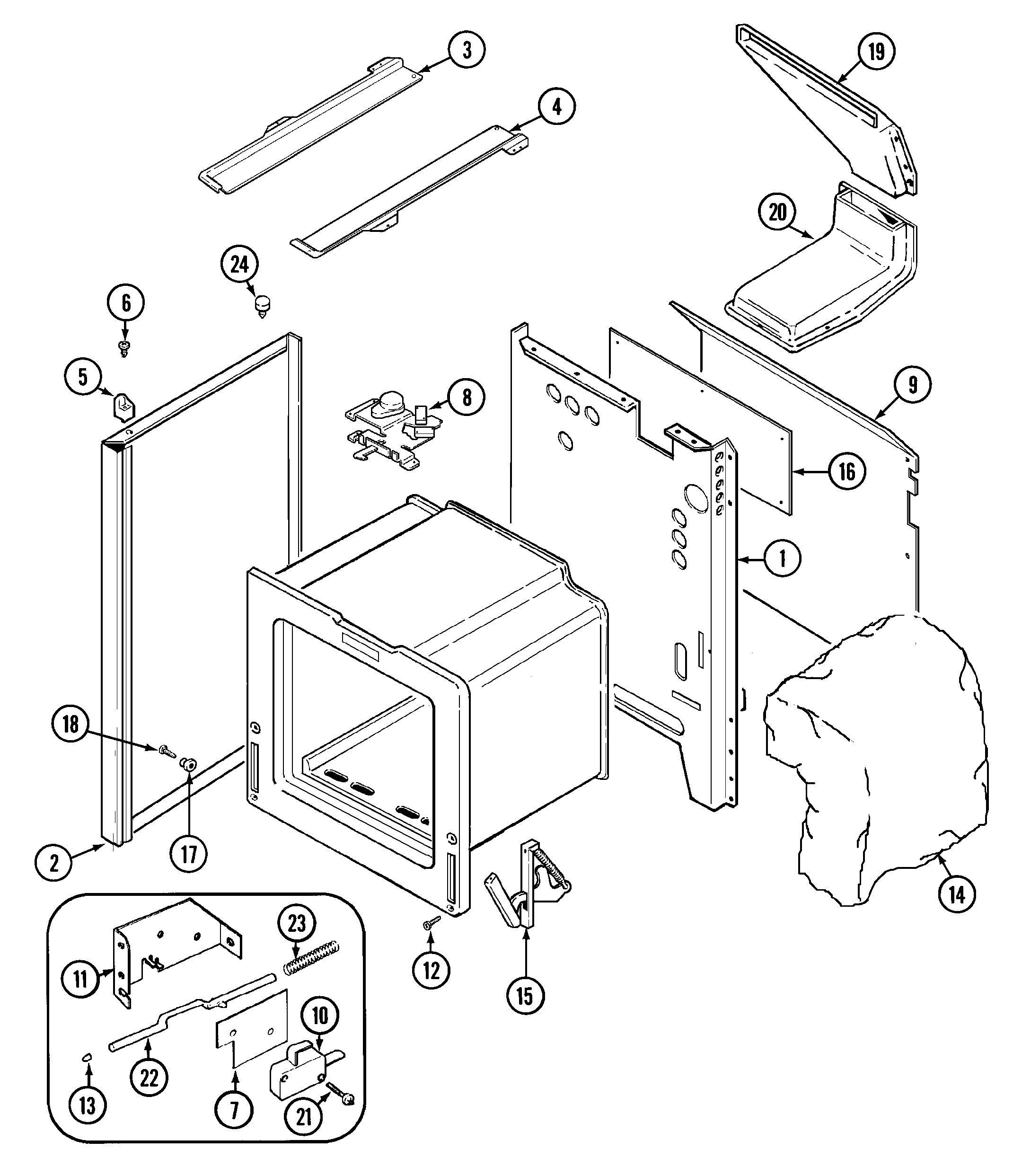 Jenn-Air JGR8750BDB body diagram