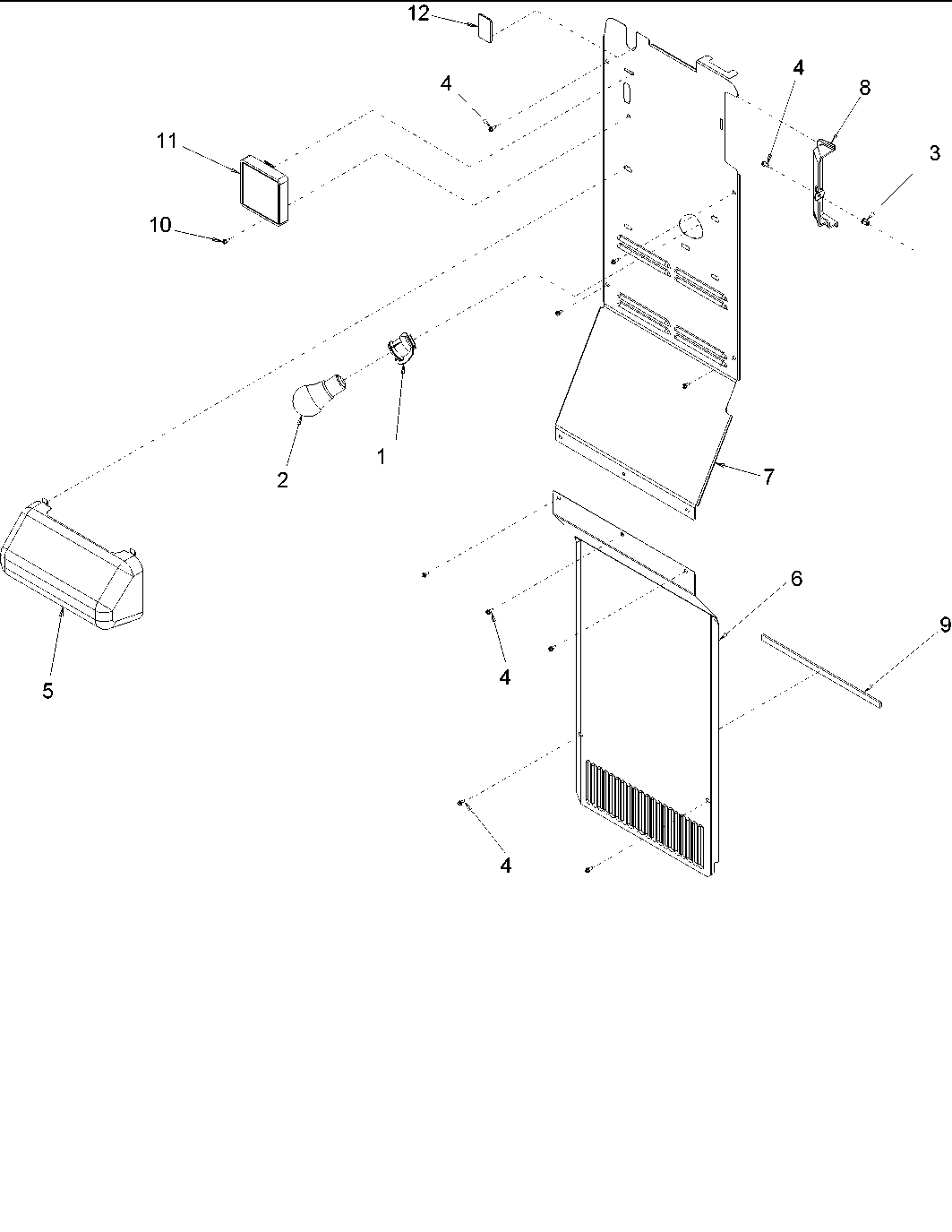 Amana ARS2606BC-PARS2606BC0 fz lighting & fz back diagram