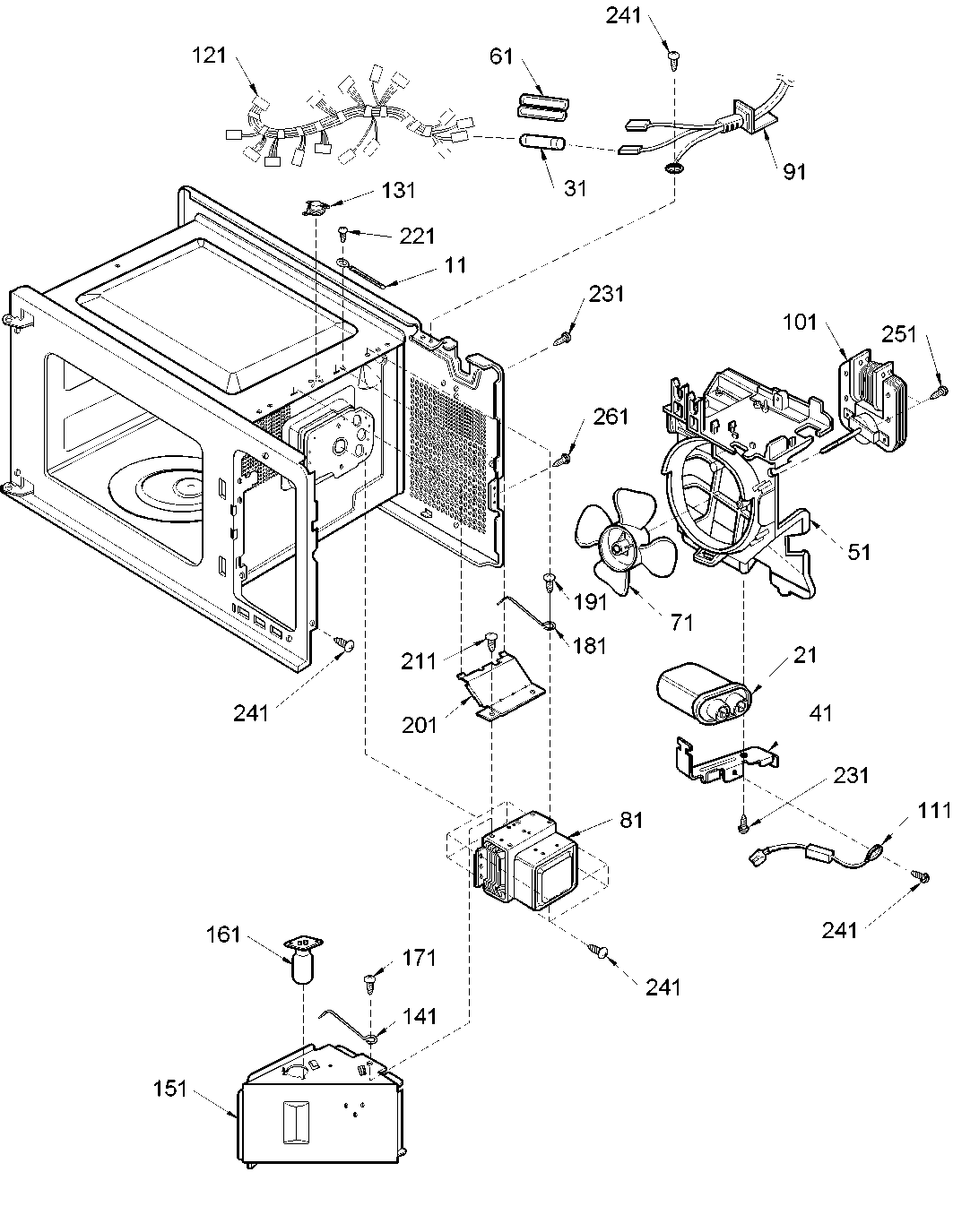 Amana ACM1460AB-PACM1460AB0 interior diagram