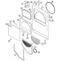Amana DLG231RAW door diagram