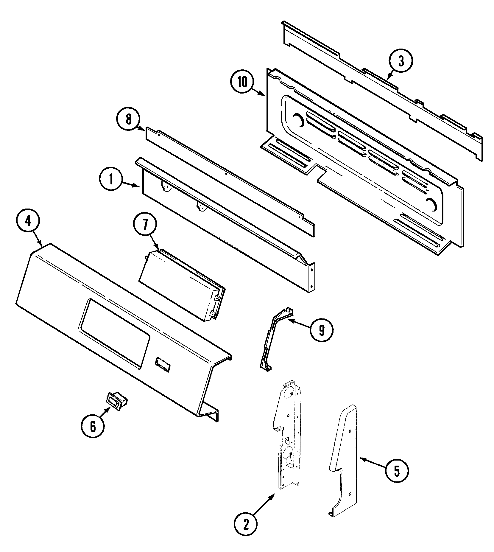 Maytag MGR5750BDB control panel diagram
