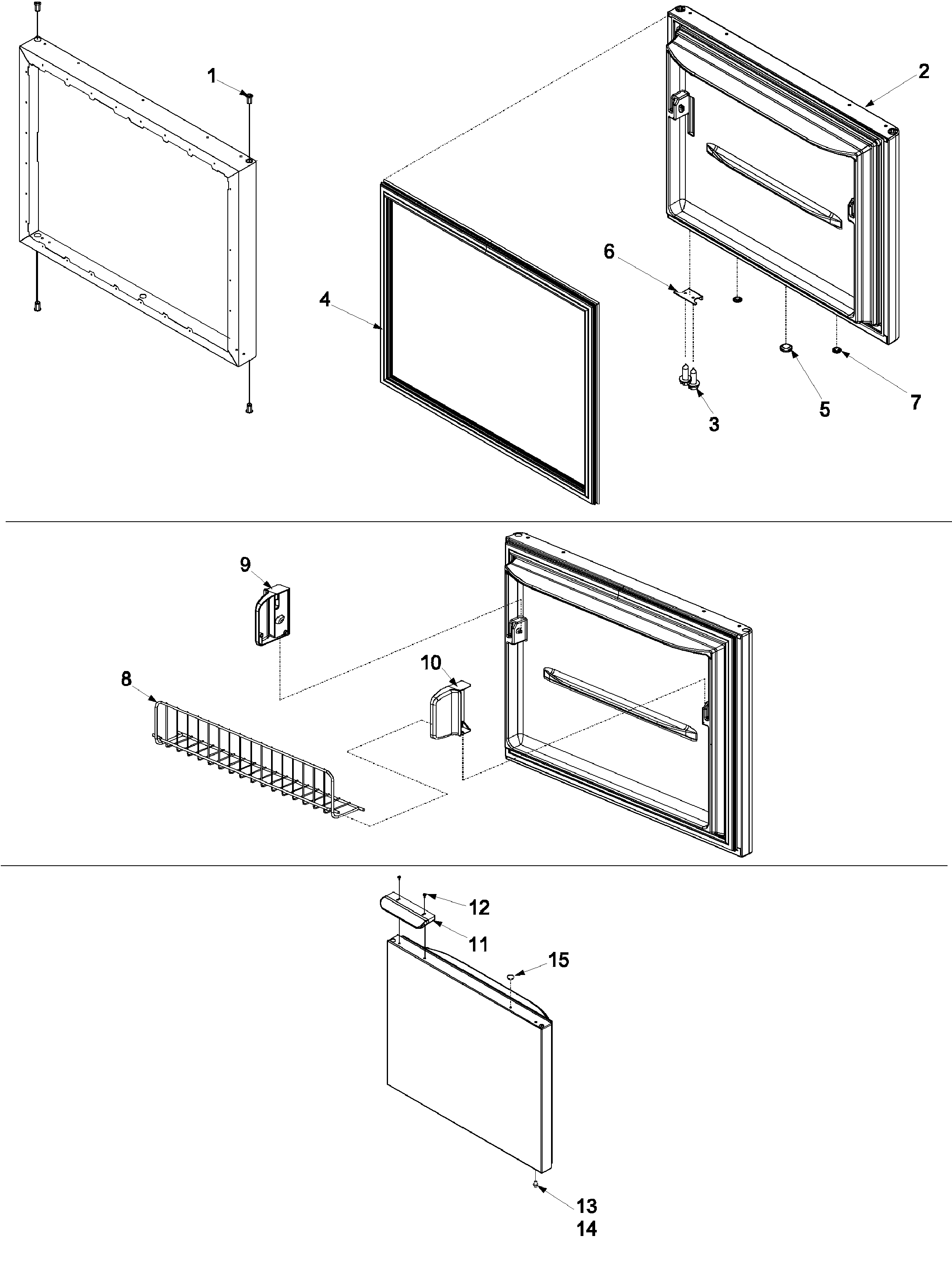 Amana ARB220RCC-PARB220RCC0 freezer door diagram
