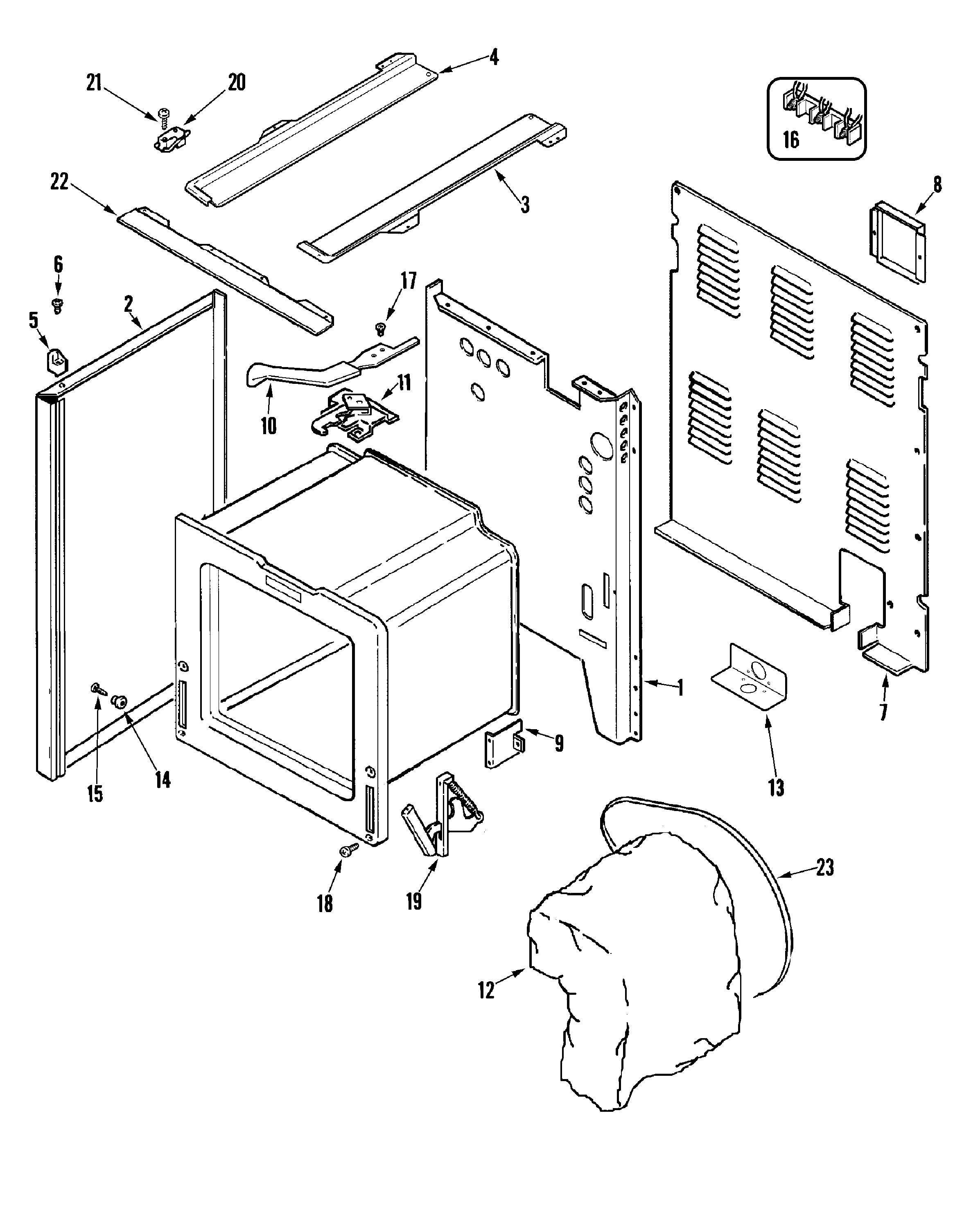 Maytag MERD750BAS body diagram