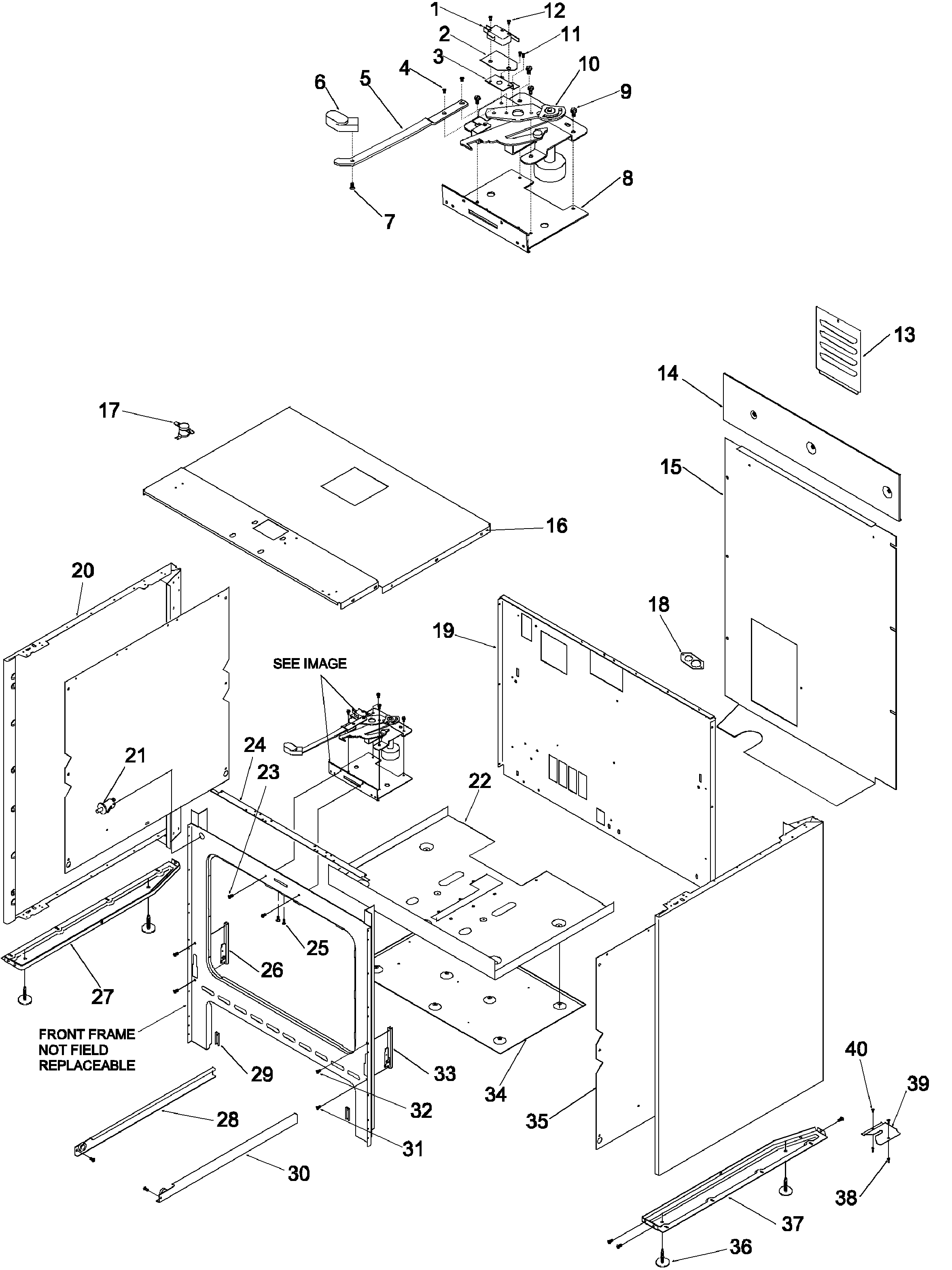 Amana ACS4660AW-PACS4660AW1 cabinet diagram