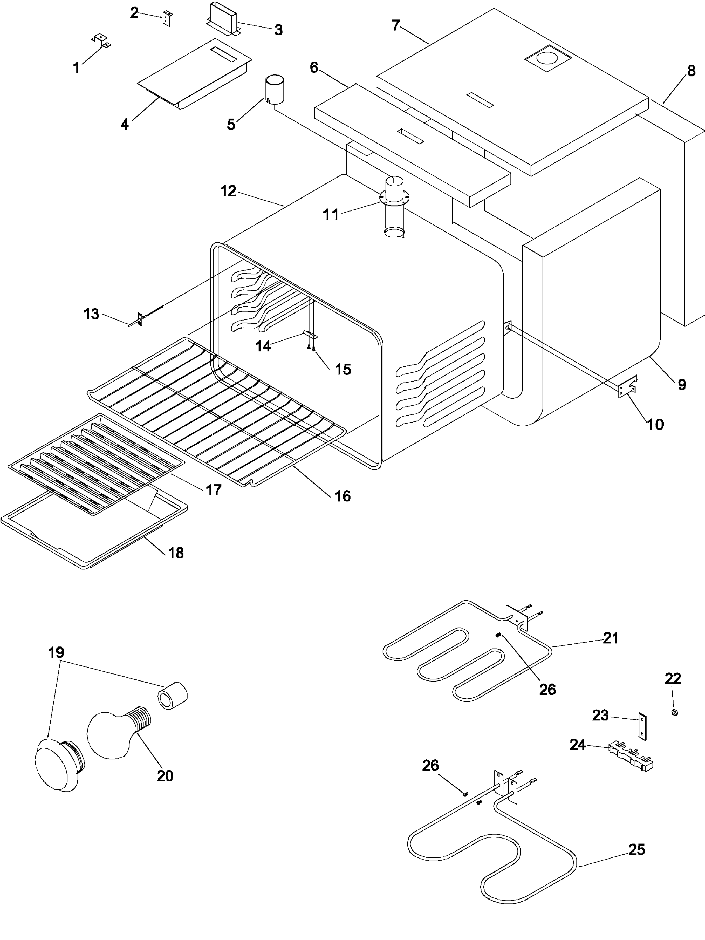 Amana ACS4660AW-PACS4660AW1 cavity diagram
