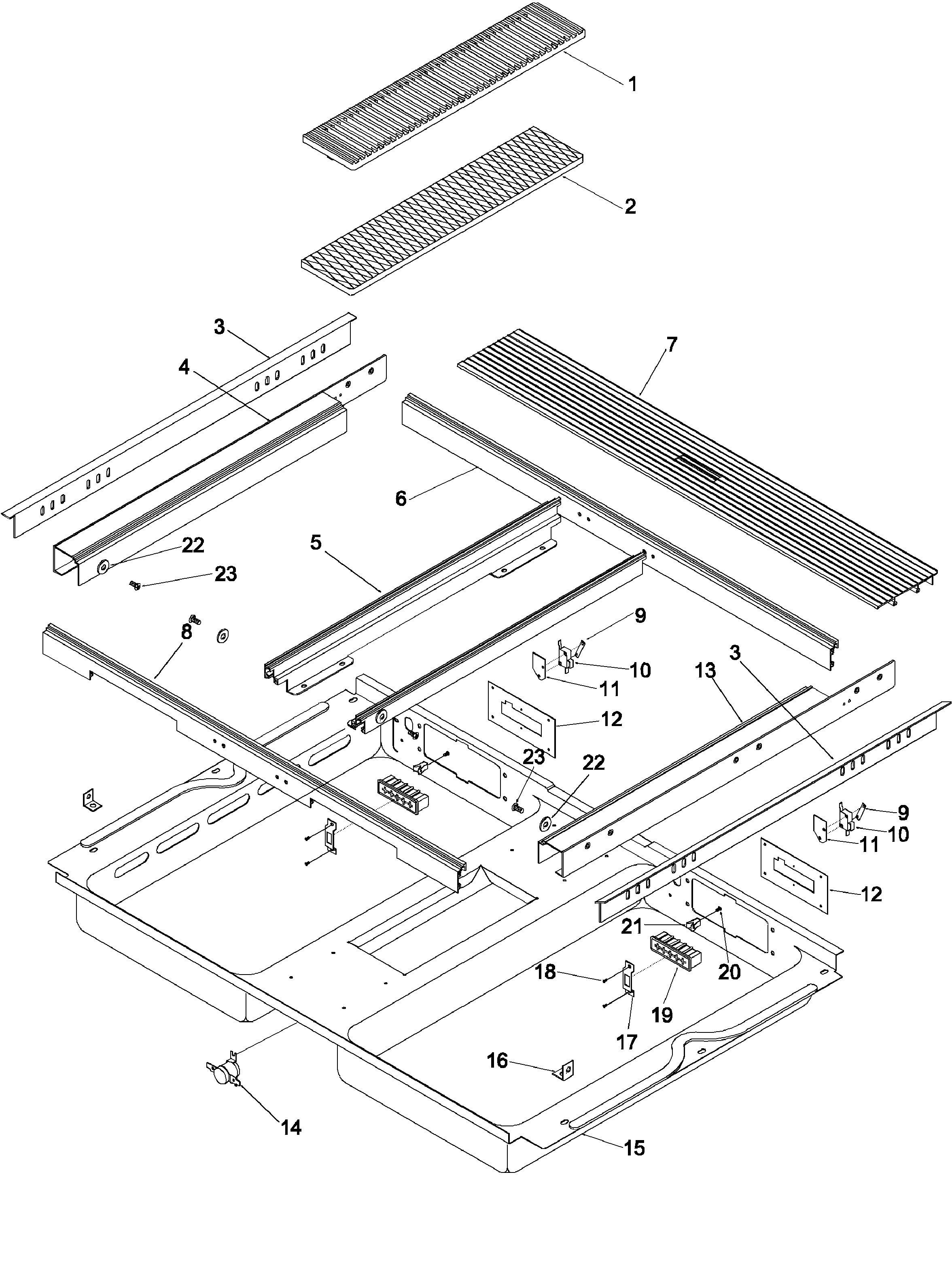 Amana ACS4660AW-PACS4660AW1 main top diagram