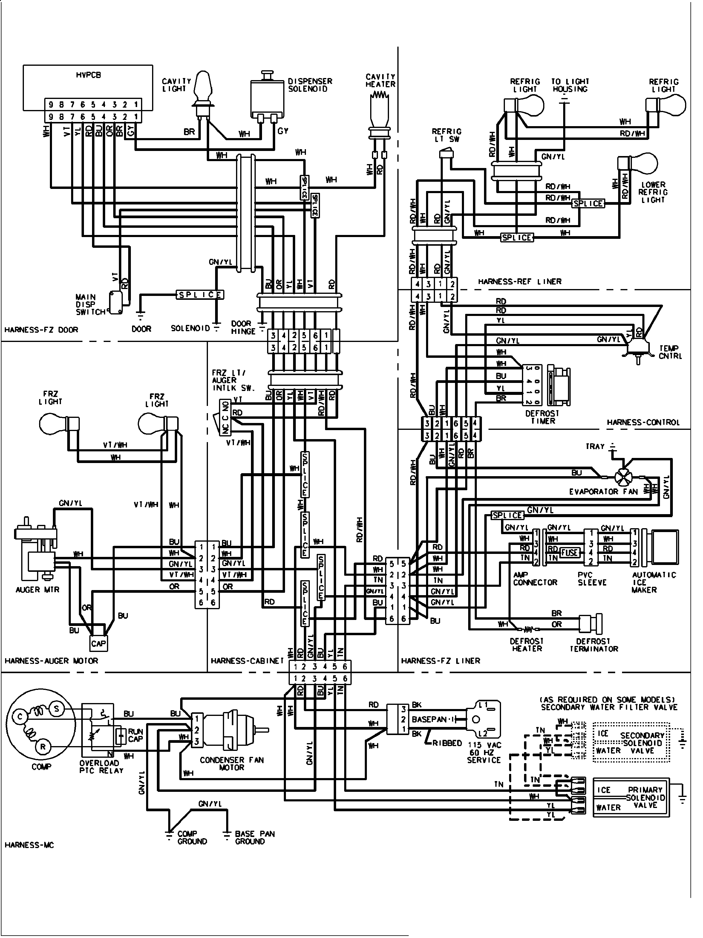 Maytag PSD2453GRW-PPSD2453GW0 wiring information diagram