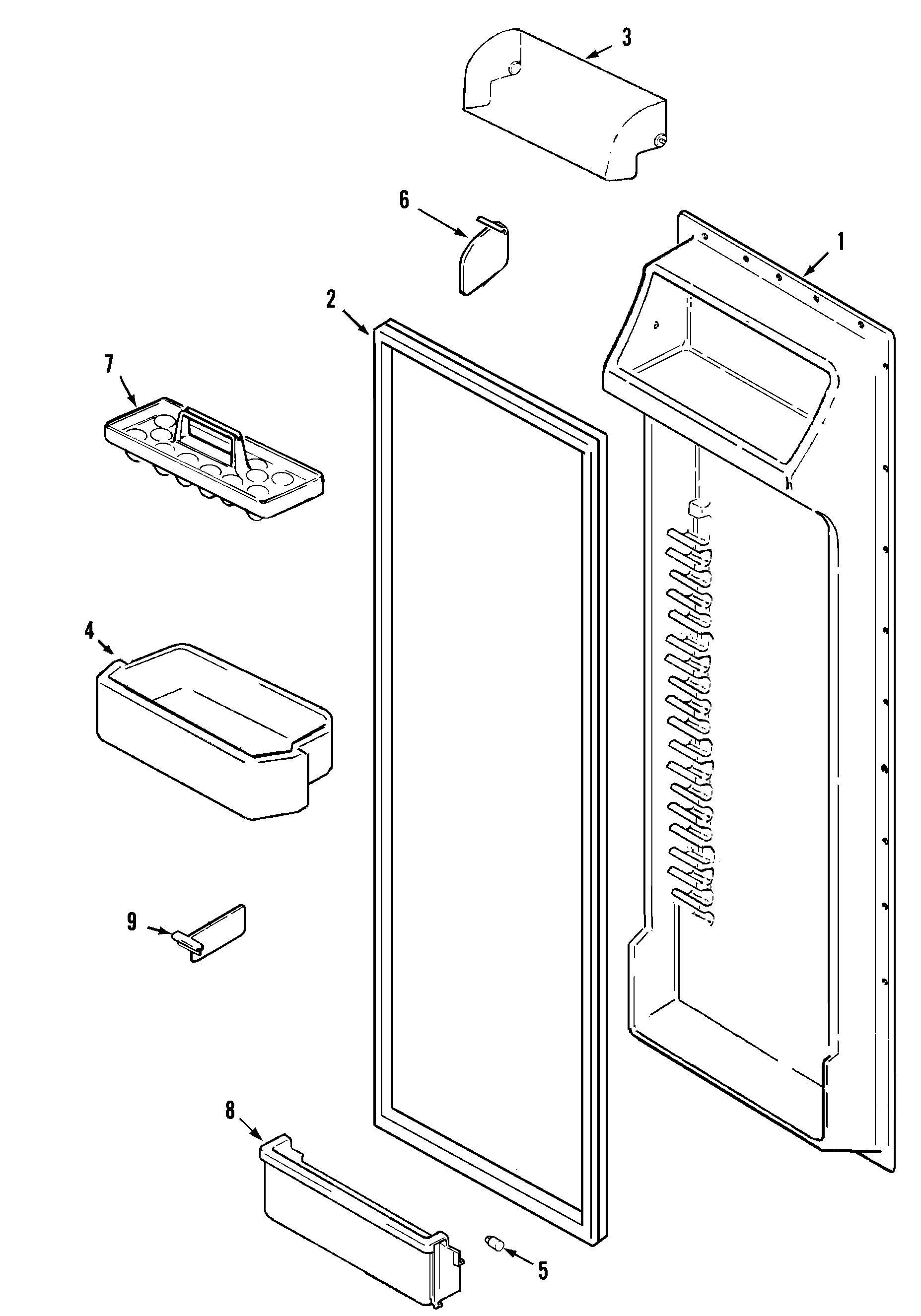 Maytag MSD2732GRS fresh food inner door (msd2732grs) diagram