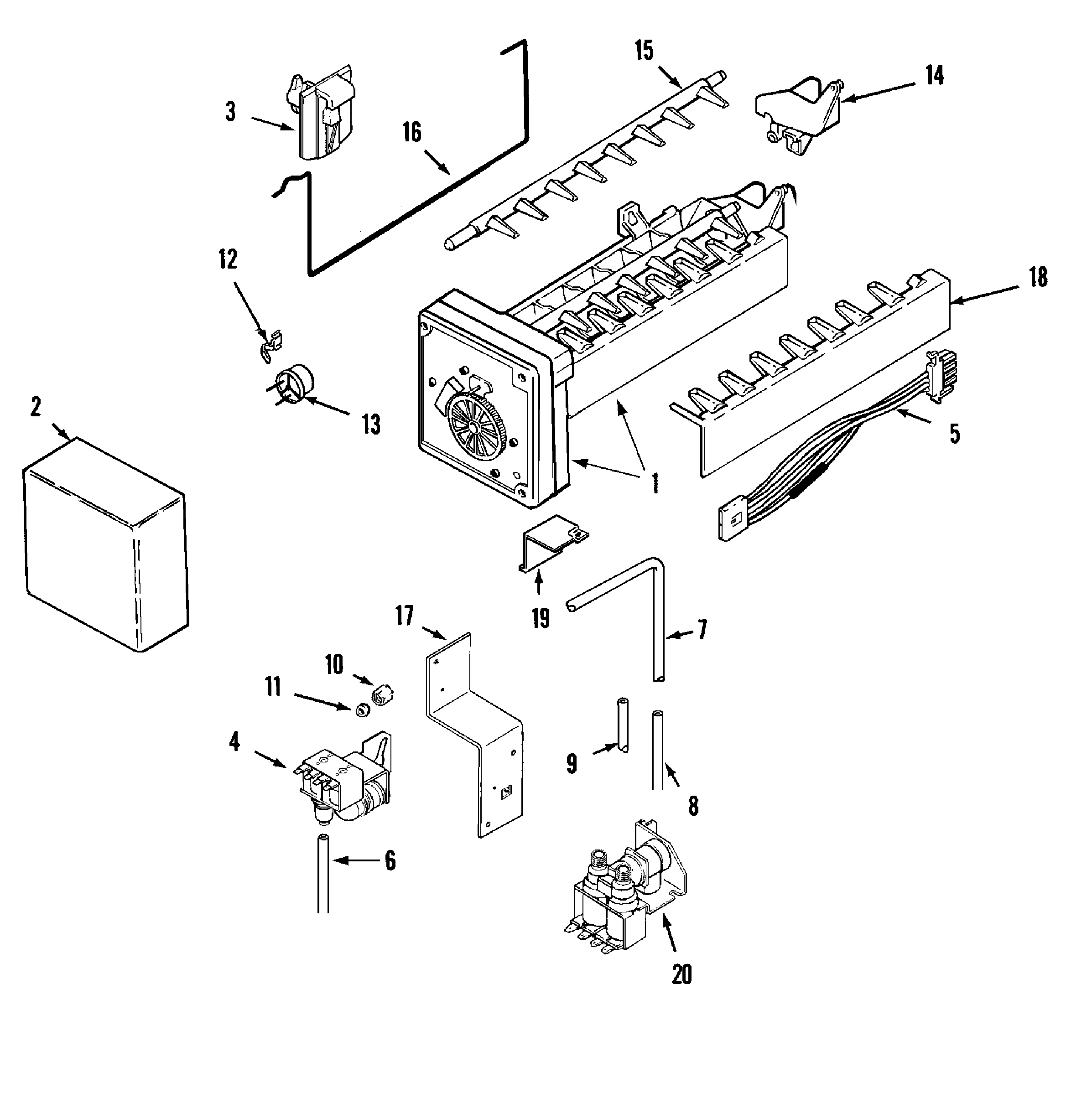 Maytag MSD2736GRW ice maker diagram
