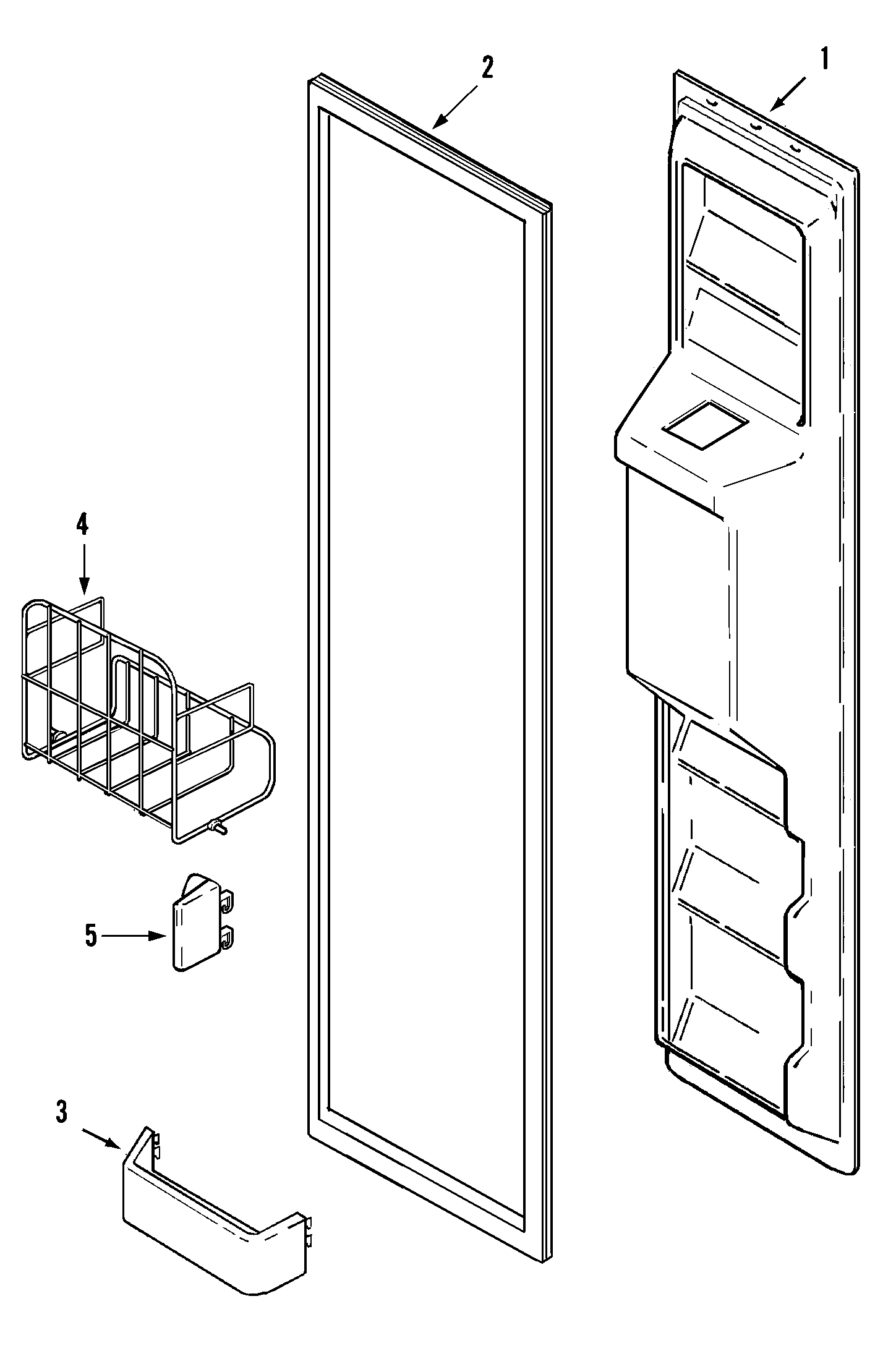 Maytag KGU66990 freezer inner door diagram