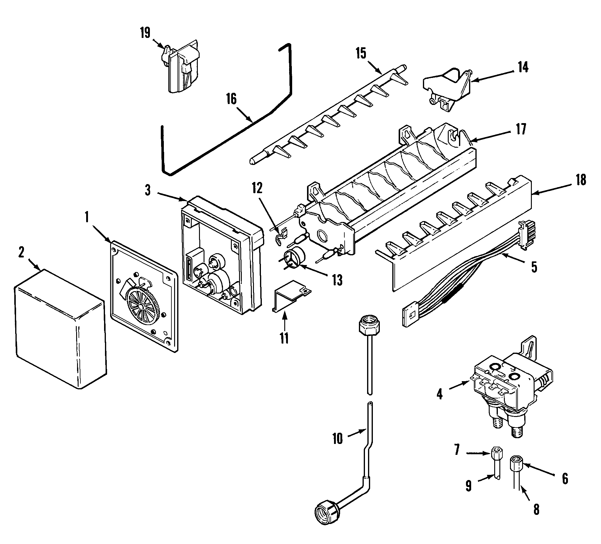 Maytag KGU66990 ice maker diagram