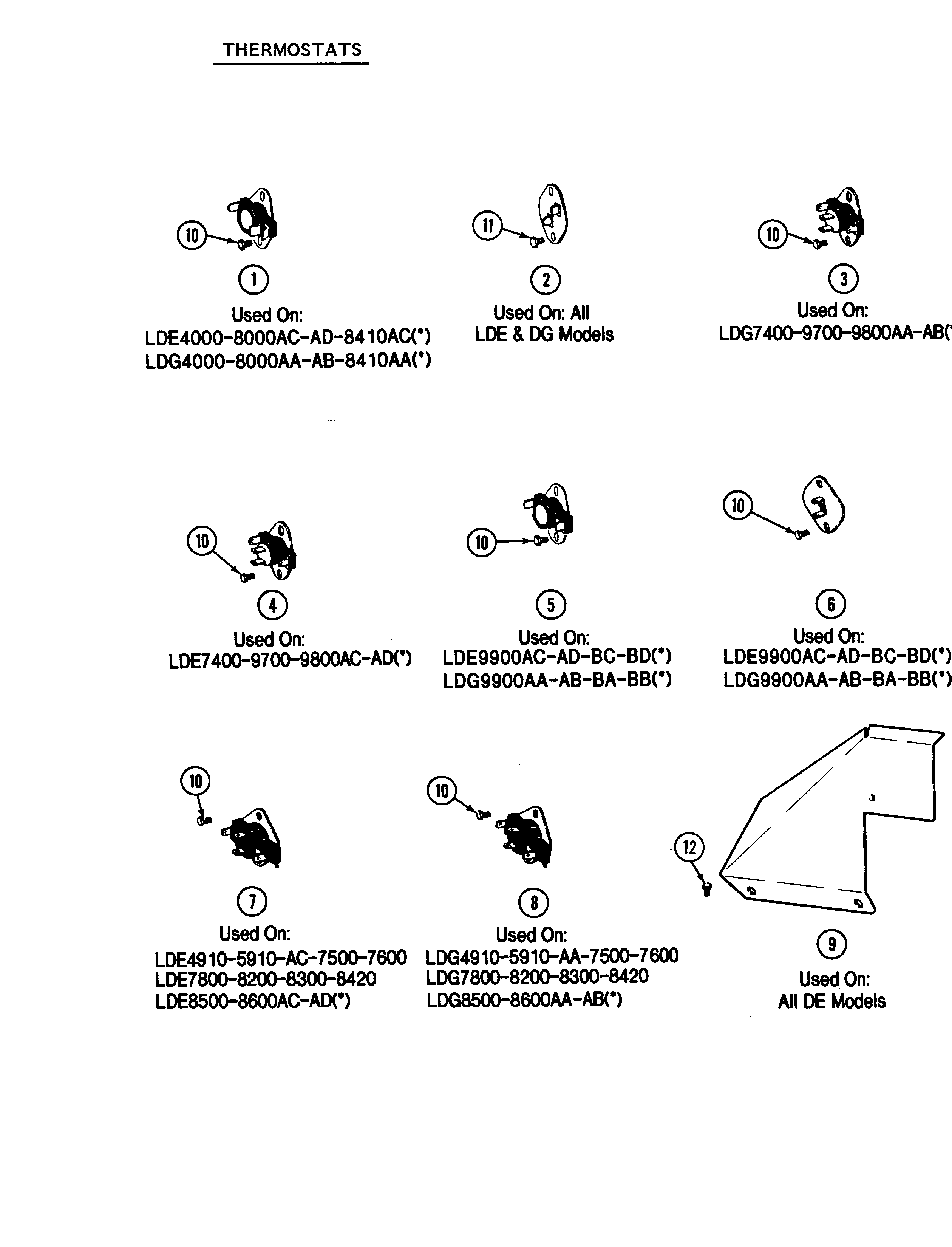 Maytag LDE7800ADW thermostats diagram