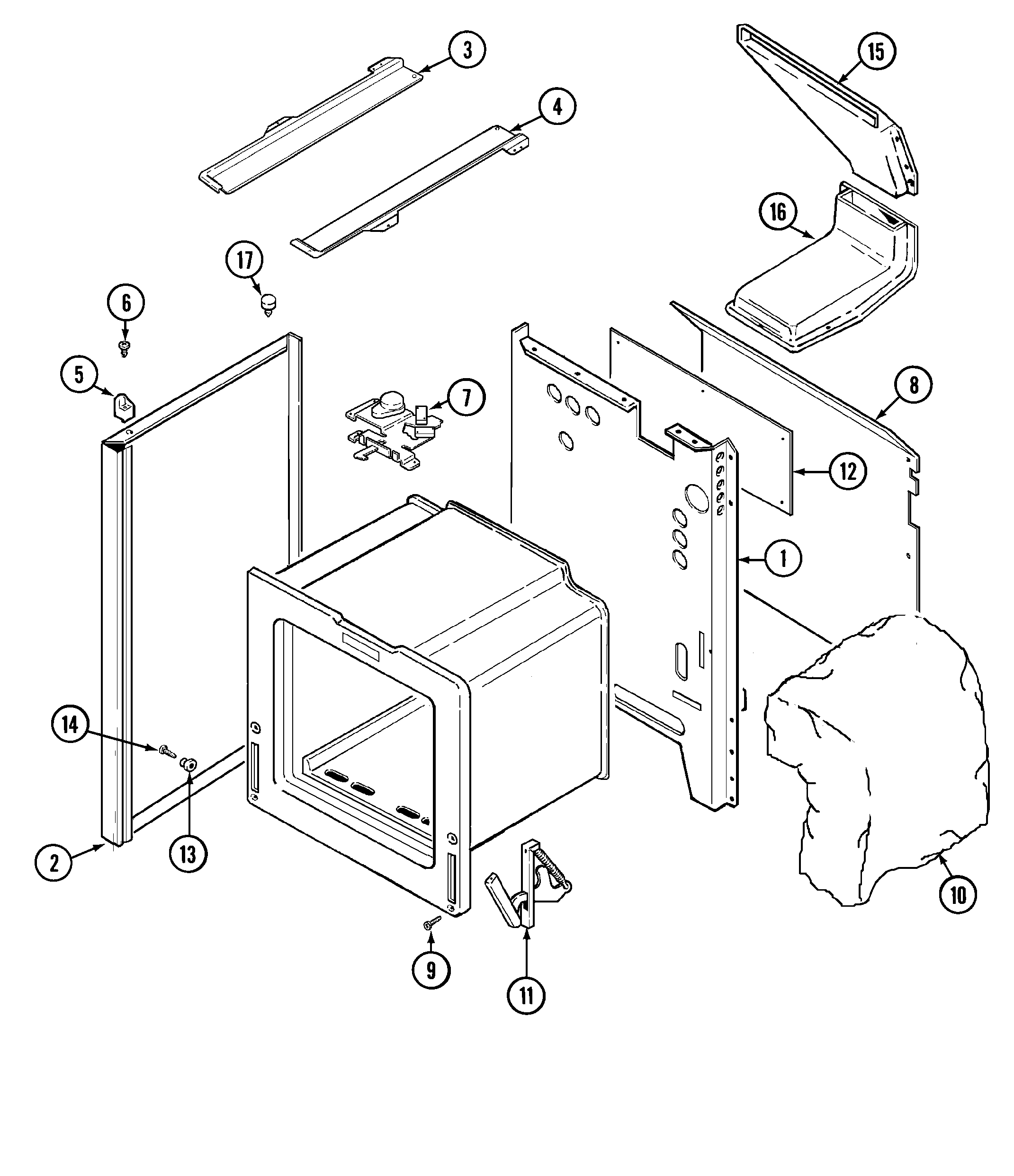 Maytag MGR5750ADA body diagram