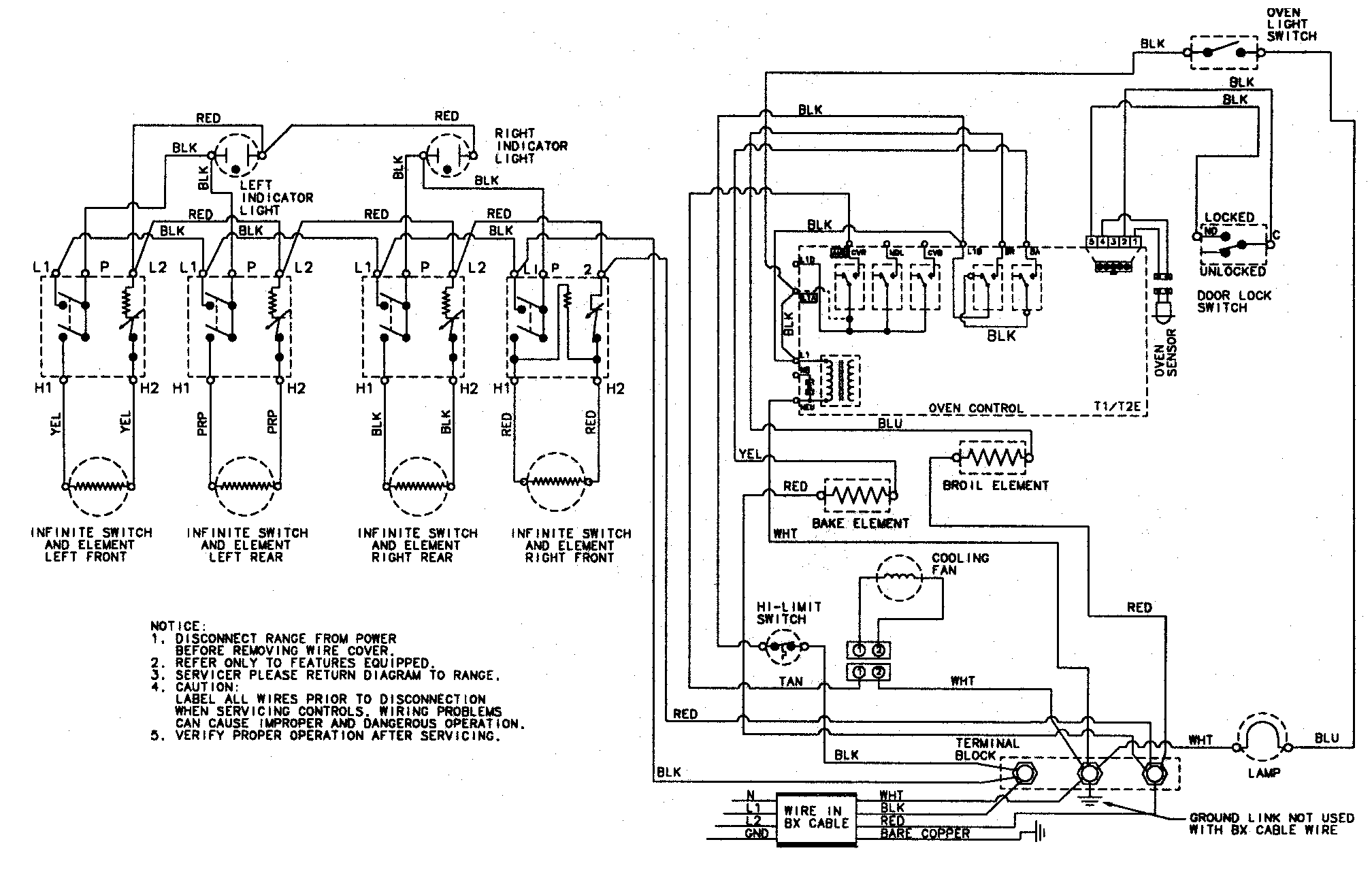 Magic Chef CES3540AAC wiring information diagram