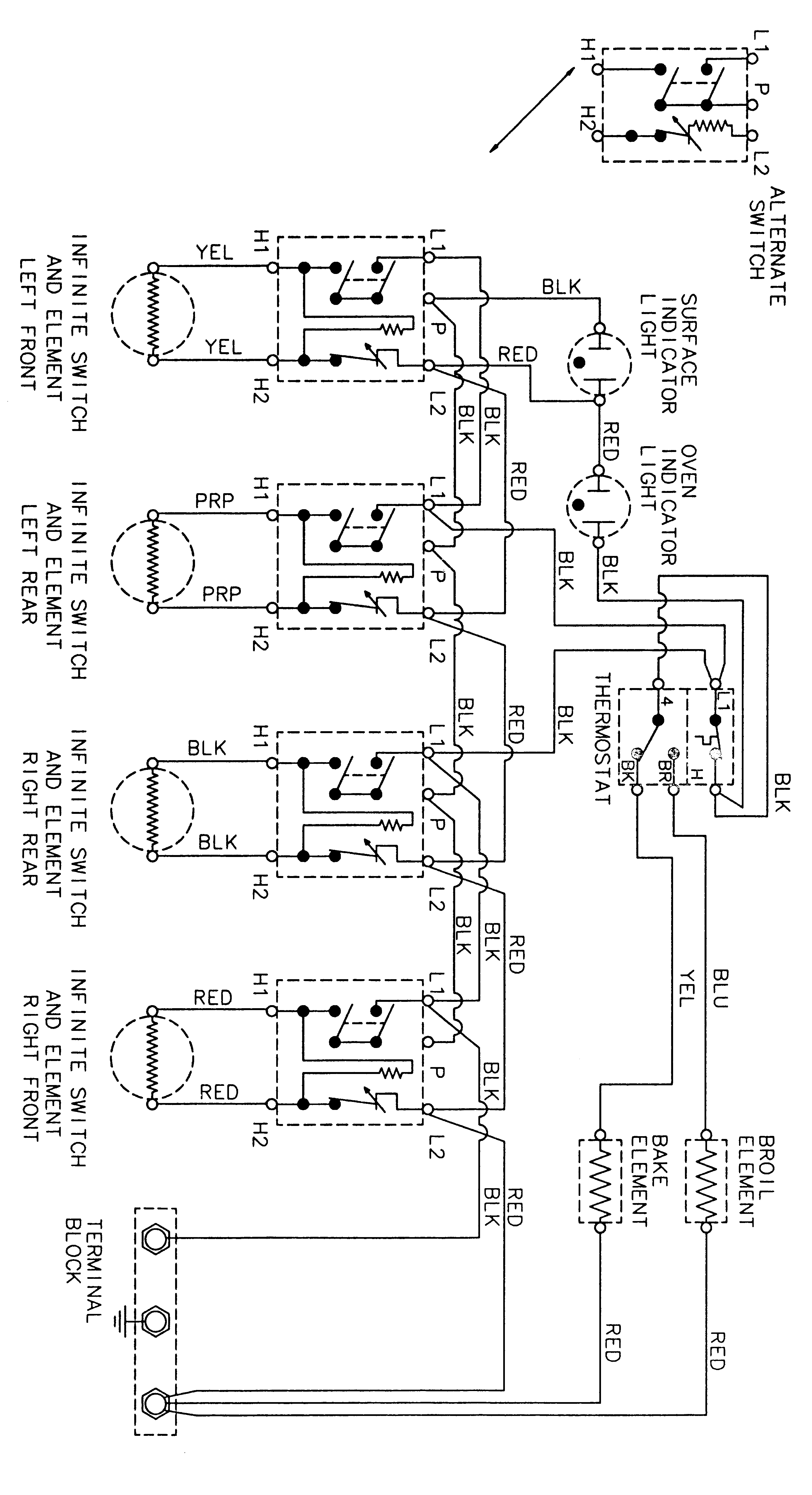 Magic Chef CER1110AAH wiring information diagram