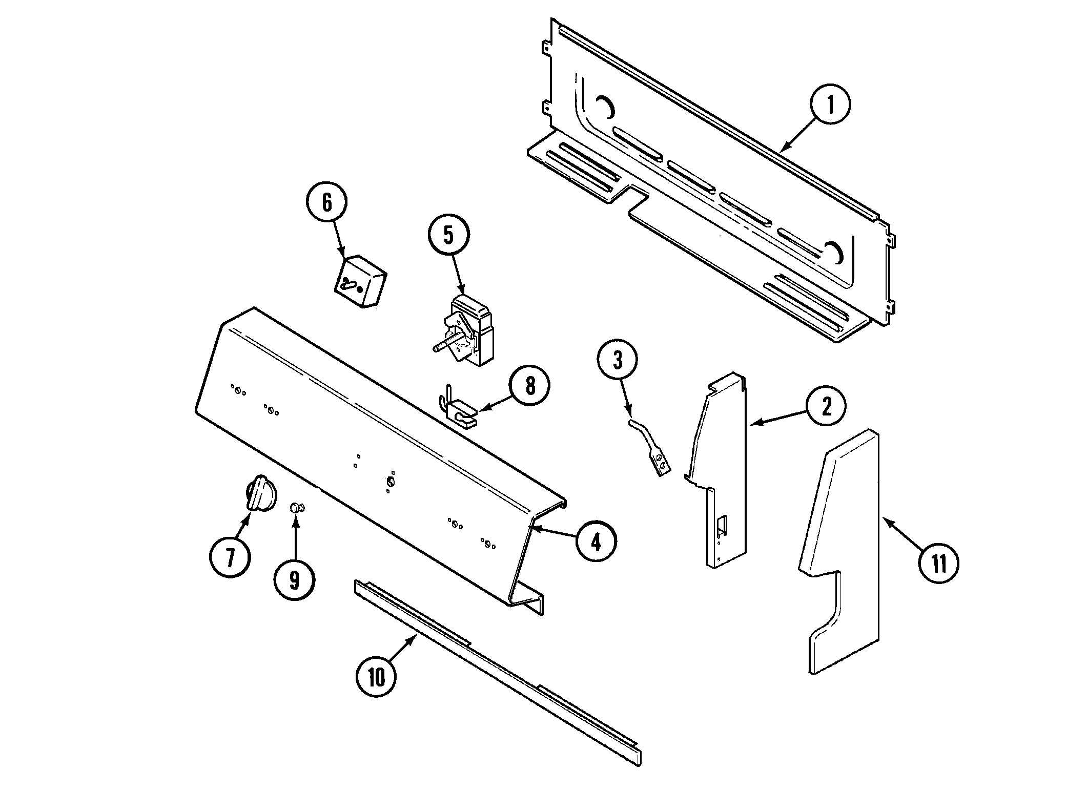 Crosley CE35100AAW control panel diagram