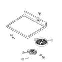 Magic Chef CER3760BAT top assembly diagram