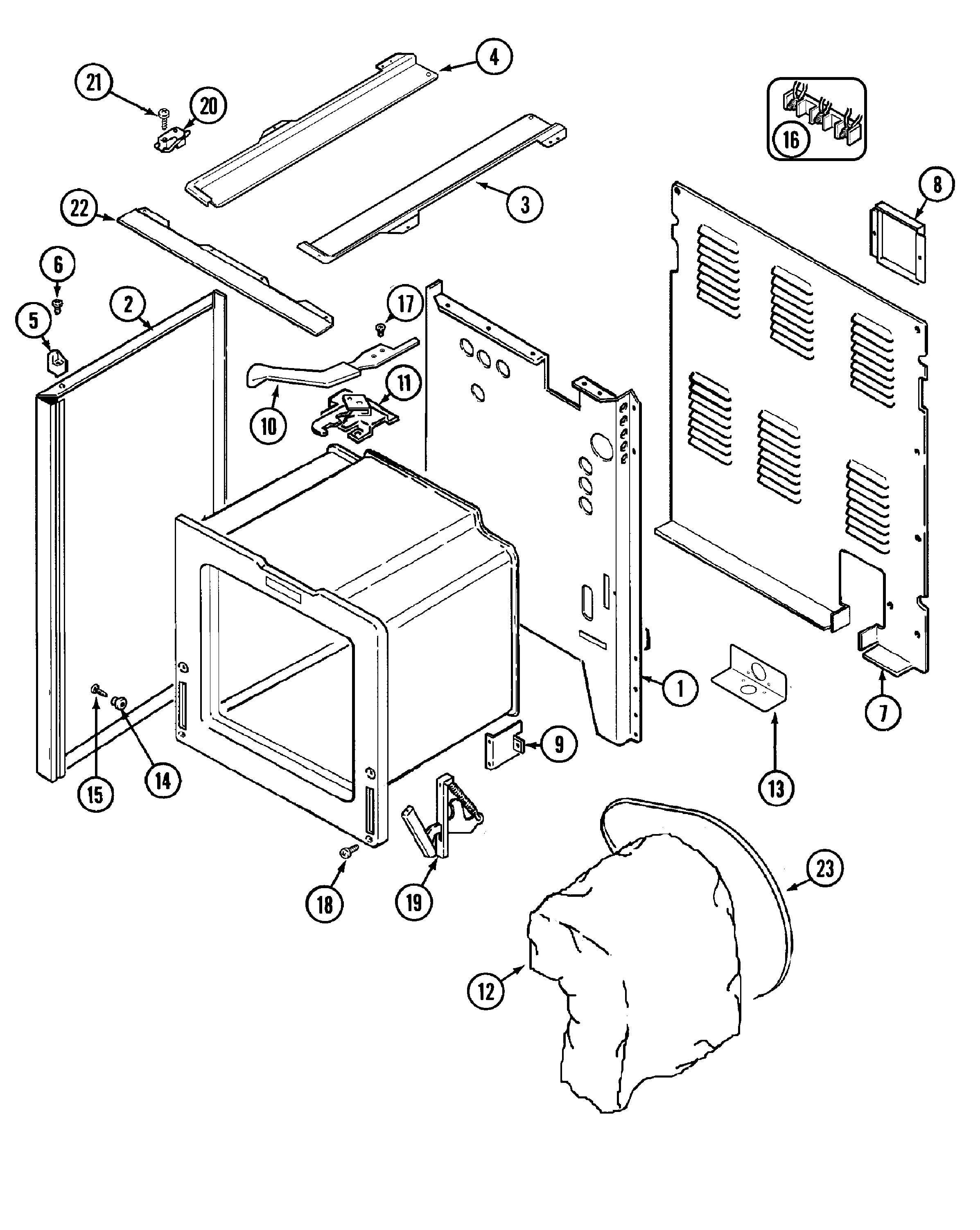 Maytag PER5705BAH body diagram