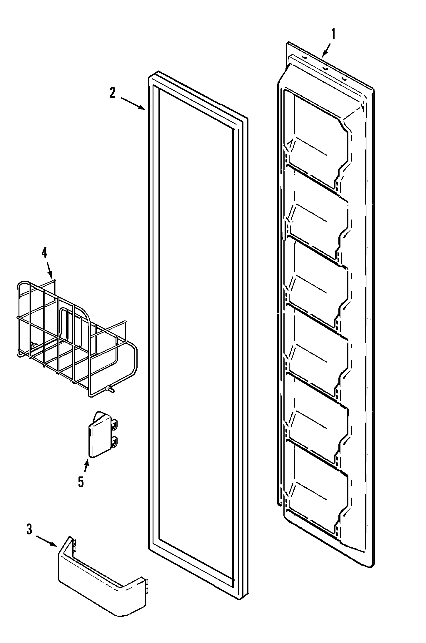Maytag GS2327PEHQ freezer inner door diagram