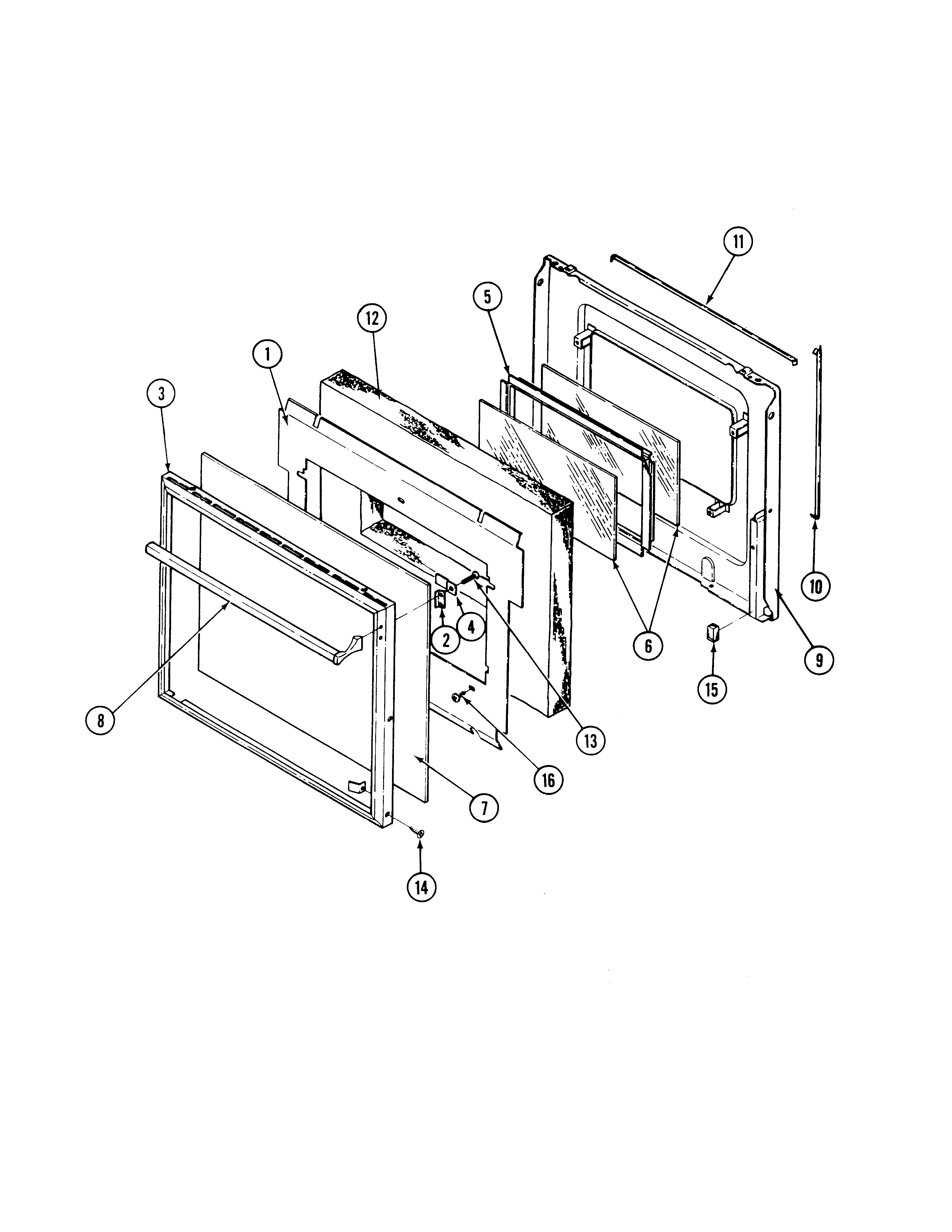 Maytag CWE4020ACB door (cwe4020acb) diagram