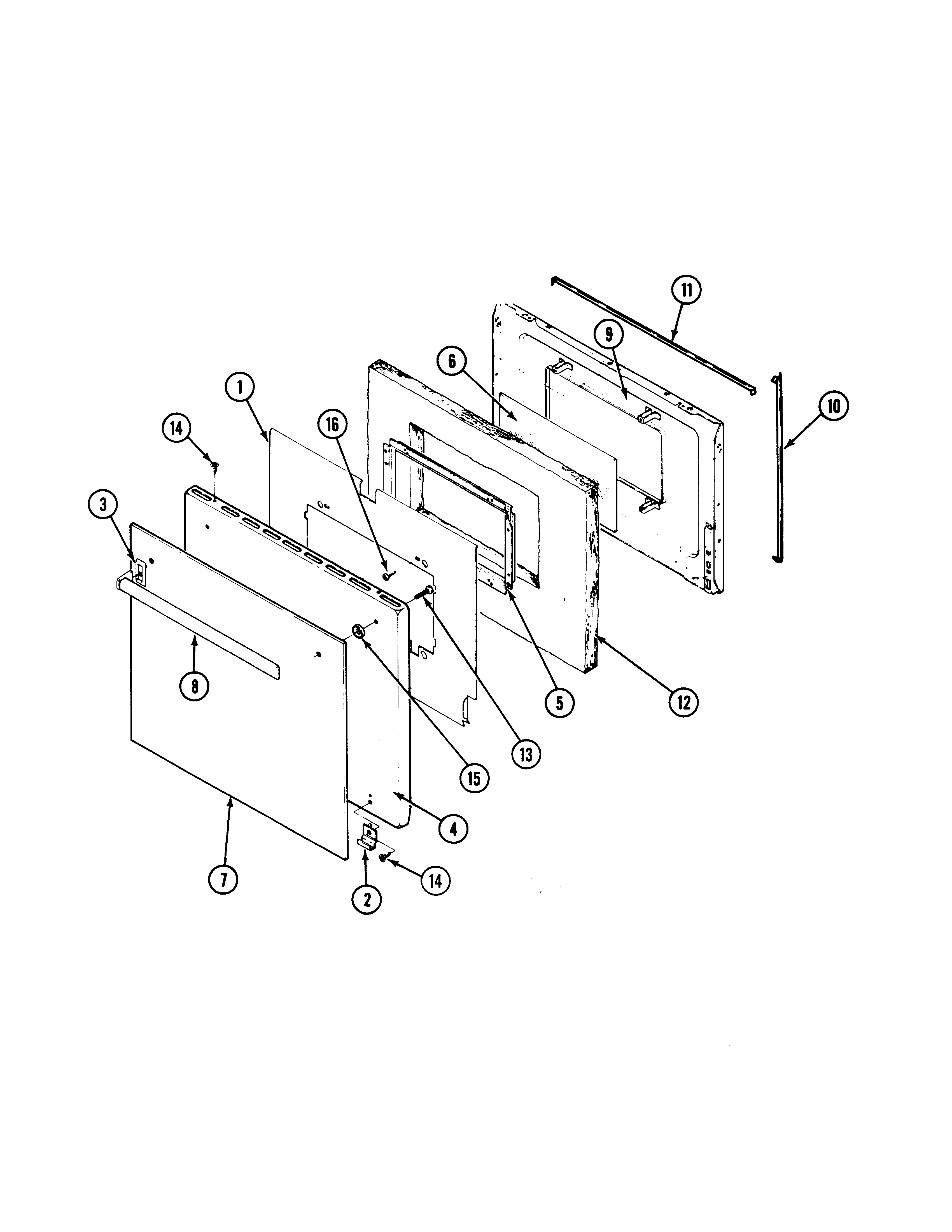 Maytag CWE5500ACE door-lower (cwe5500ace) diagram