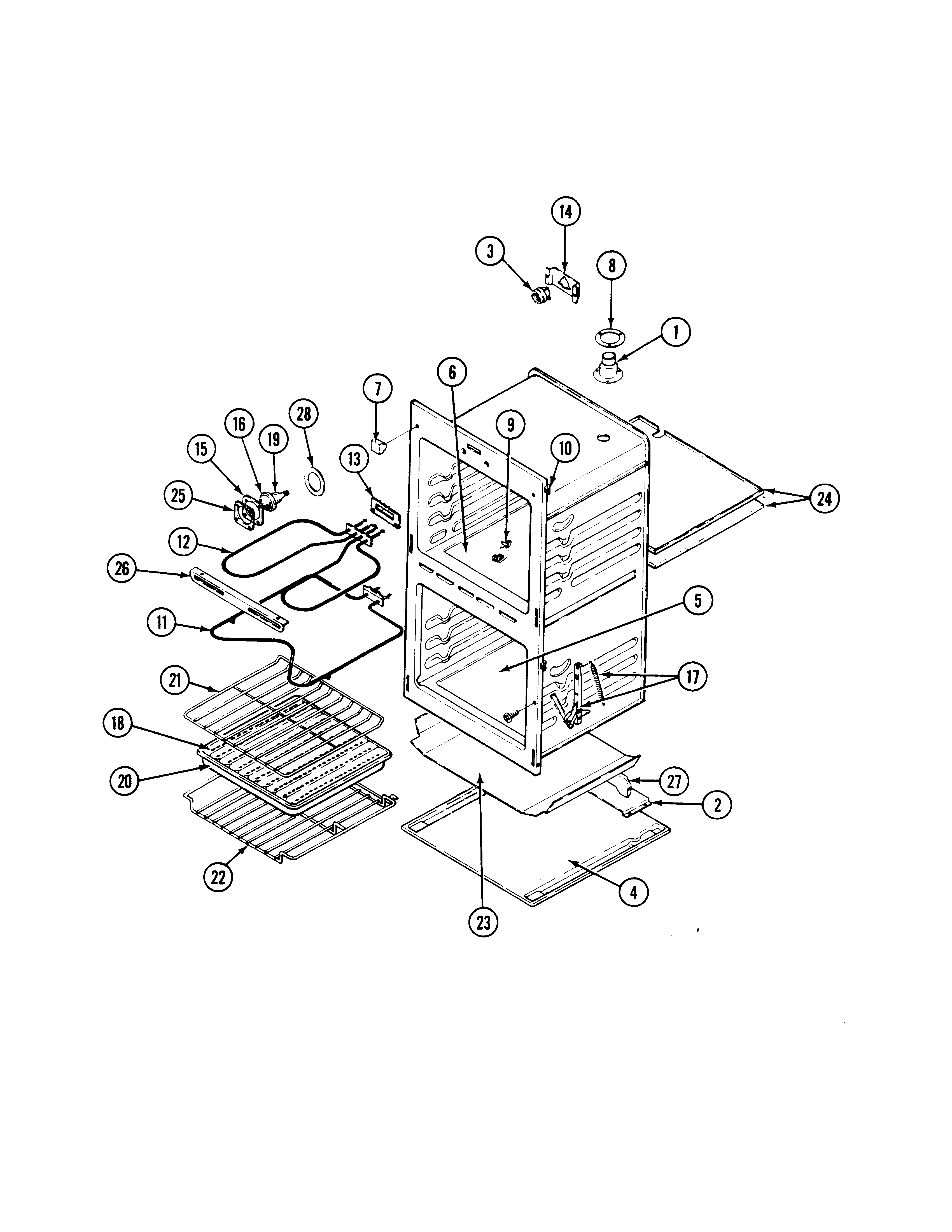 Maytag CWE5020ACB oven (cwe5020acb, cwe5500acb) diagram