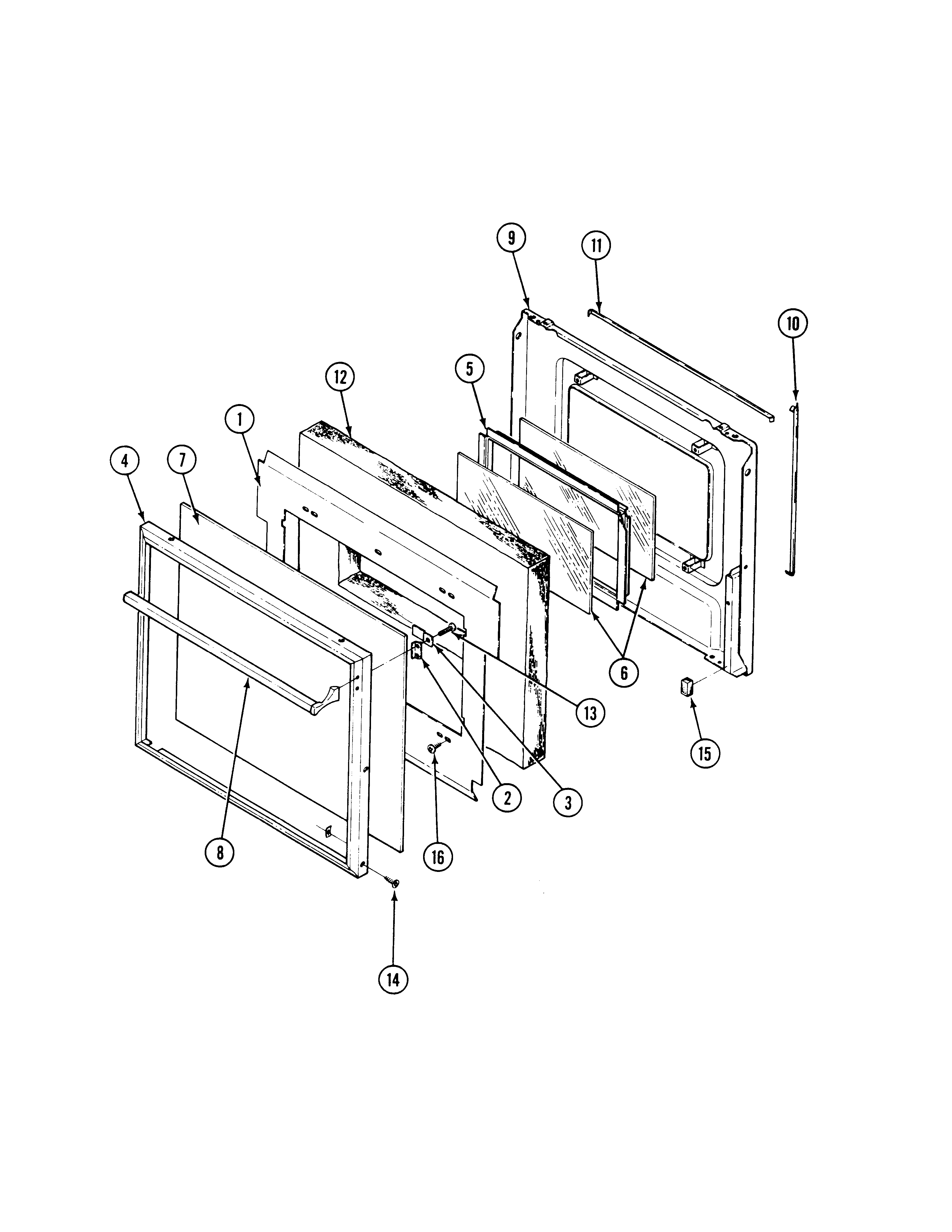 Maytag CWE5020ACB door-upper (cwe5020acb) diagram