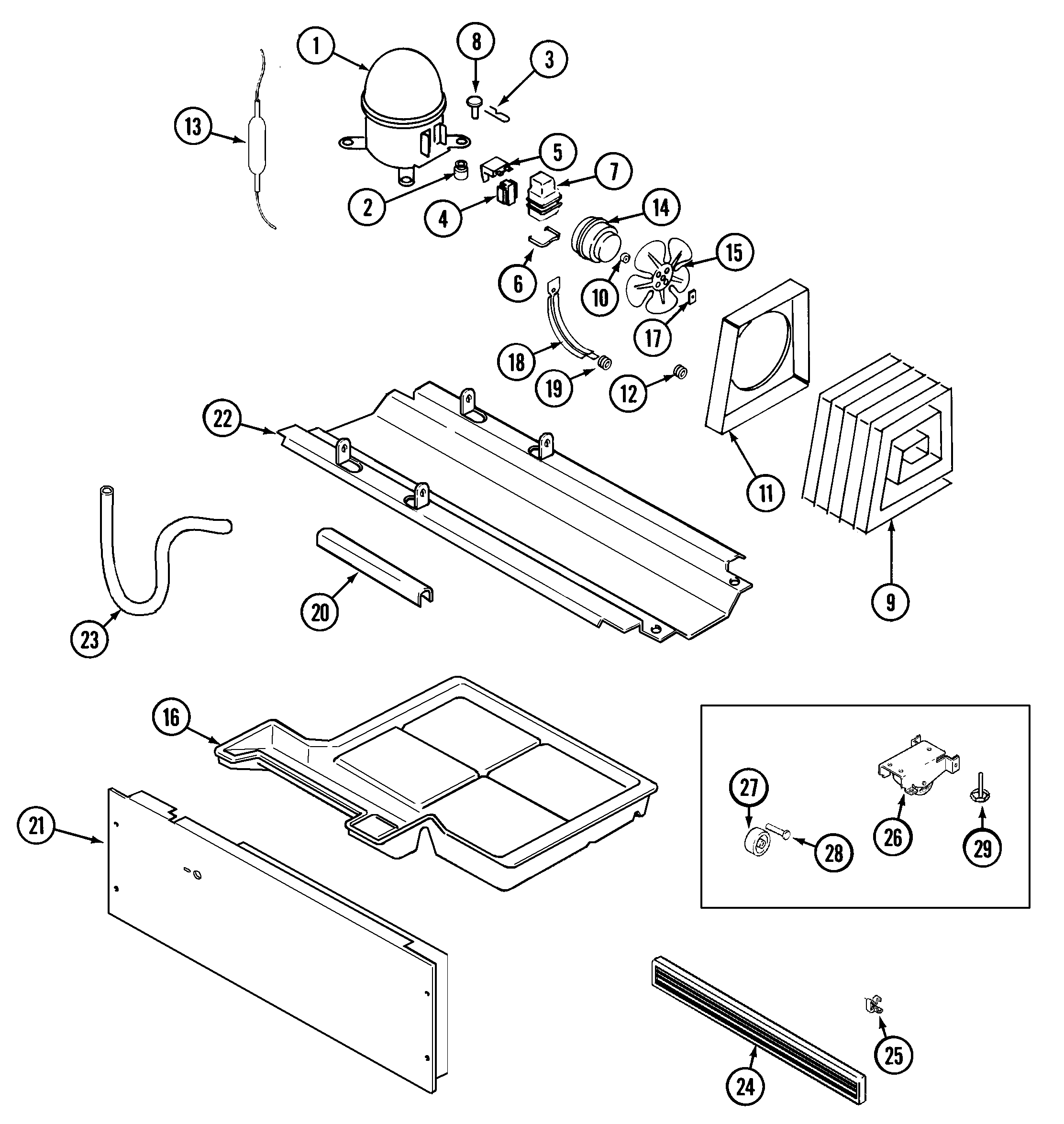 Crosley CT21A6FA compressor diagram