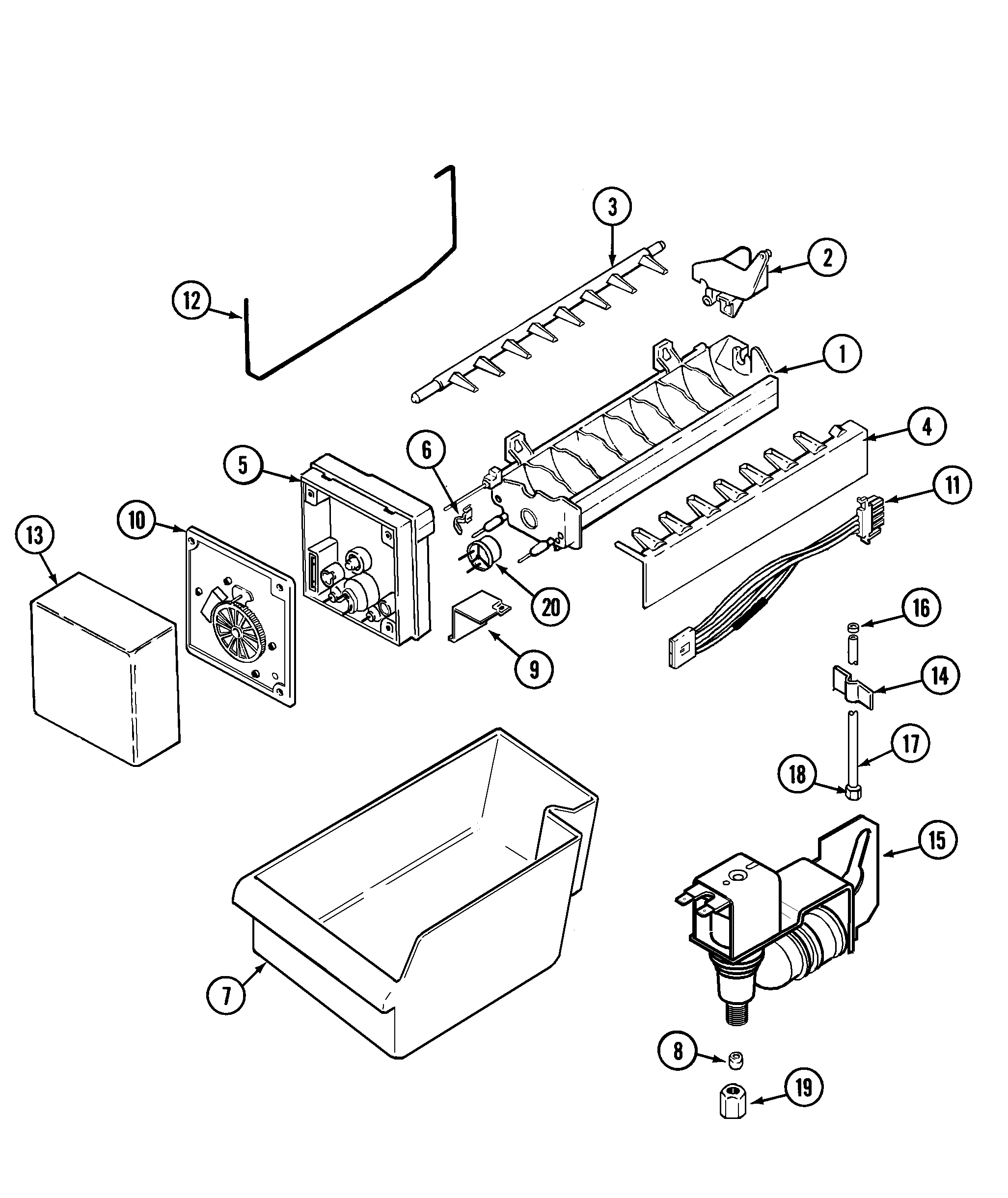 Crosley CT21A6FA ice maker diagram