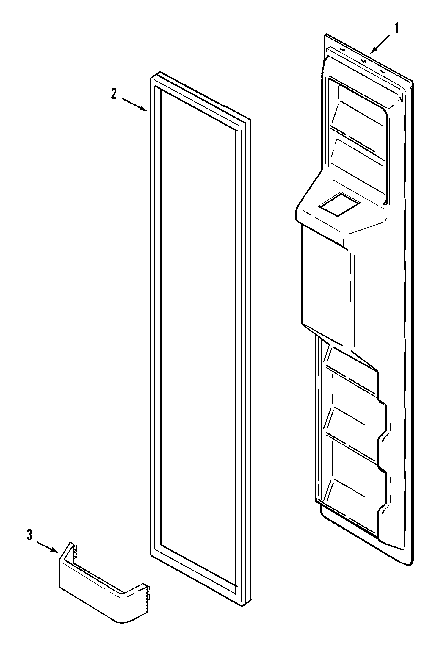 Crosley CS25A7DQ freezer inner door (bisque) diagram