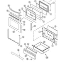 Jenn-Air JER8850BAW door/warming drawer diagram