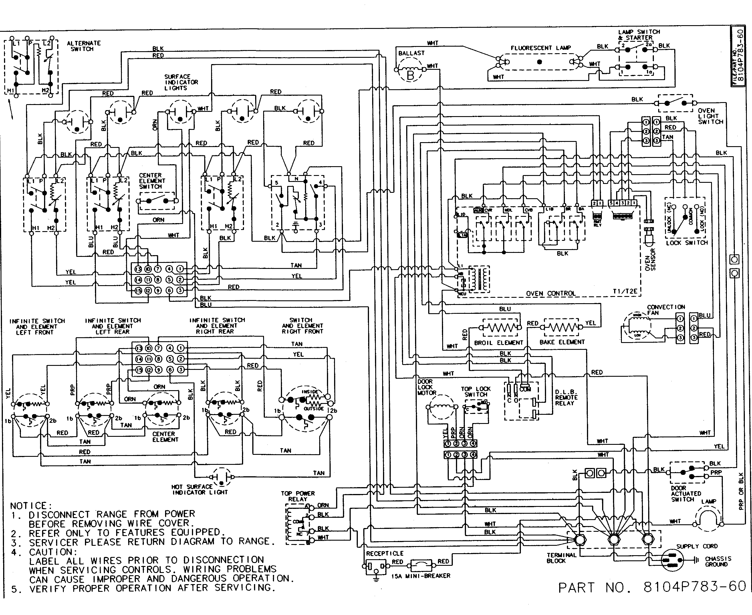 Jenn-Air JER8849BCW wiring information diagram