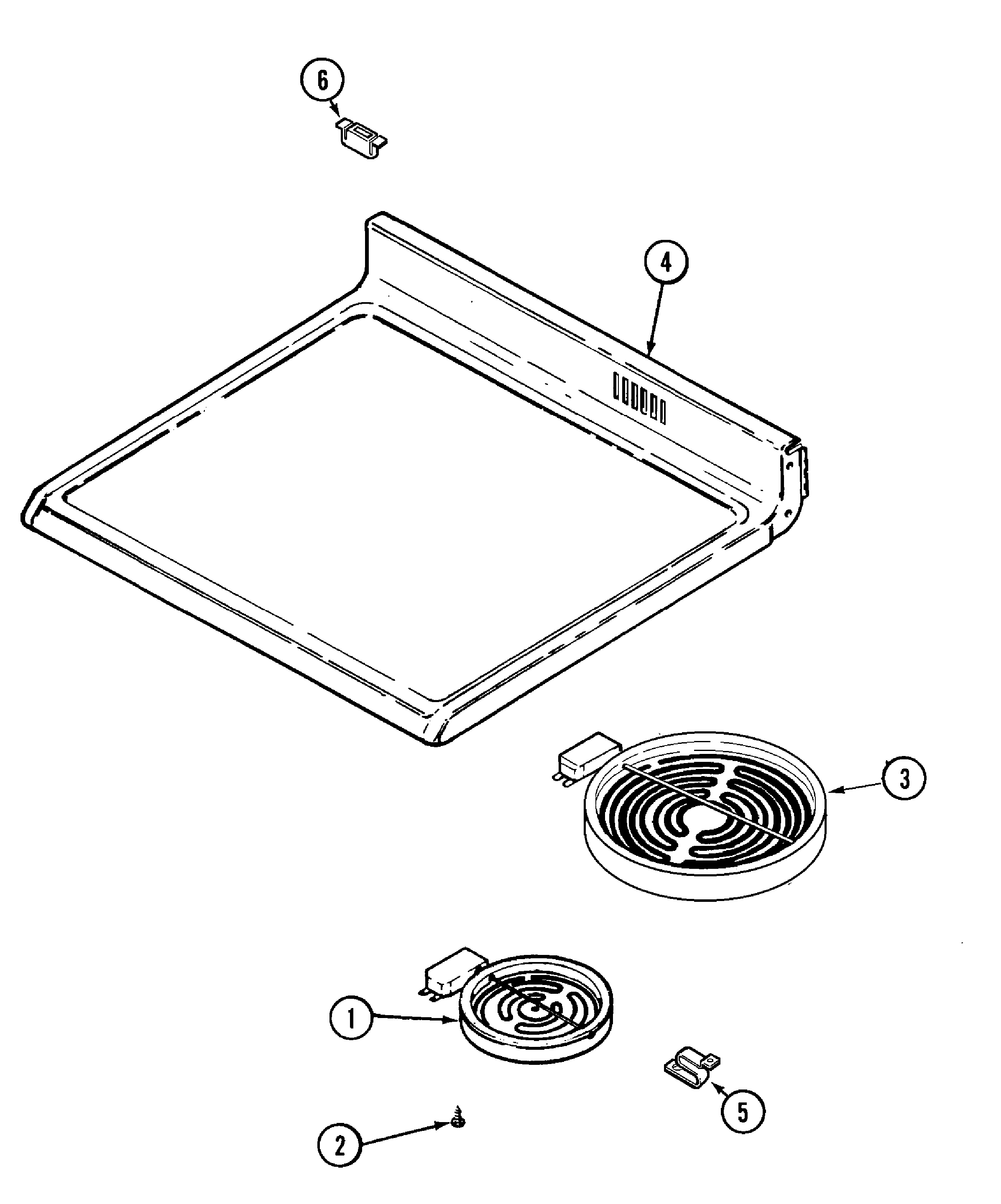 Amana DCF4215AC top assembly diagram