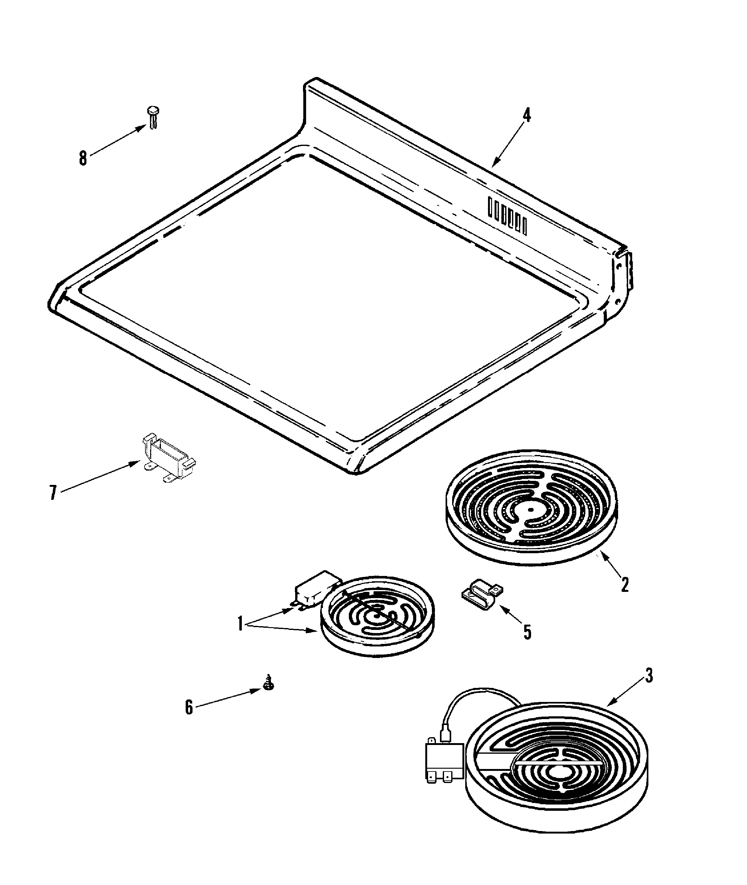 Maytag MER5730BGW top assembly diagram