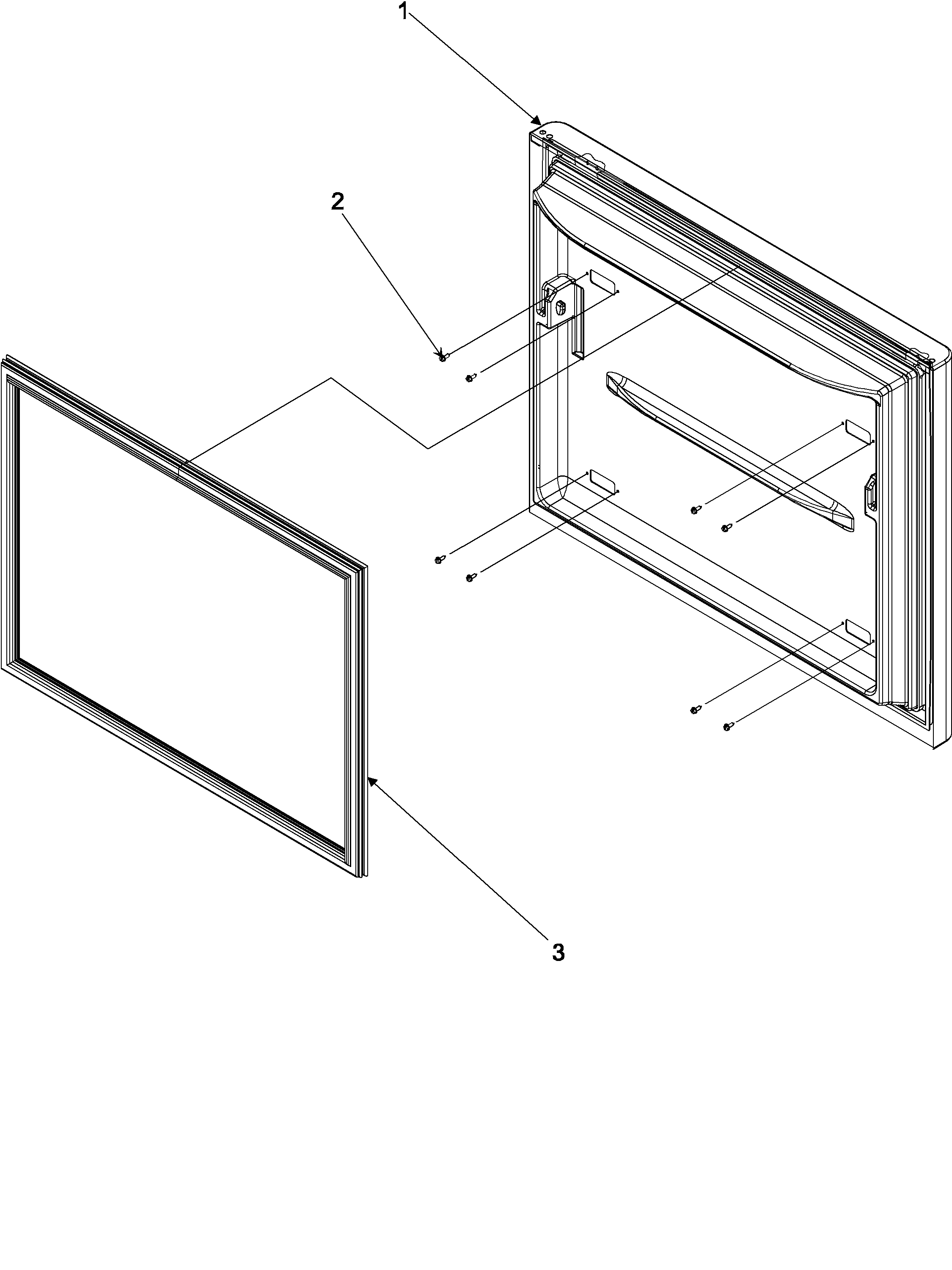 Kenmore Elite 59673503200 freezer door diagram