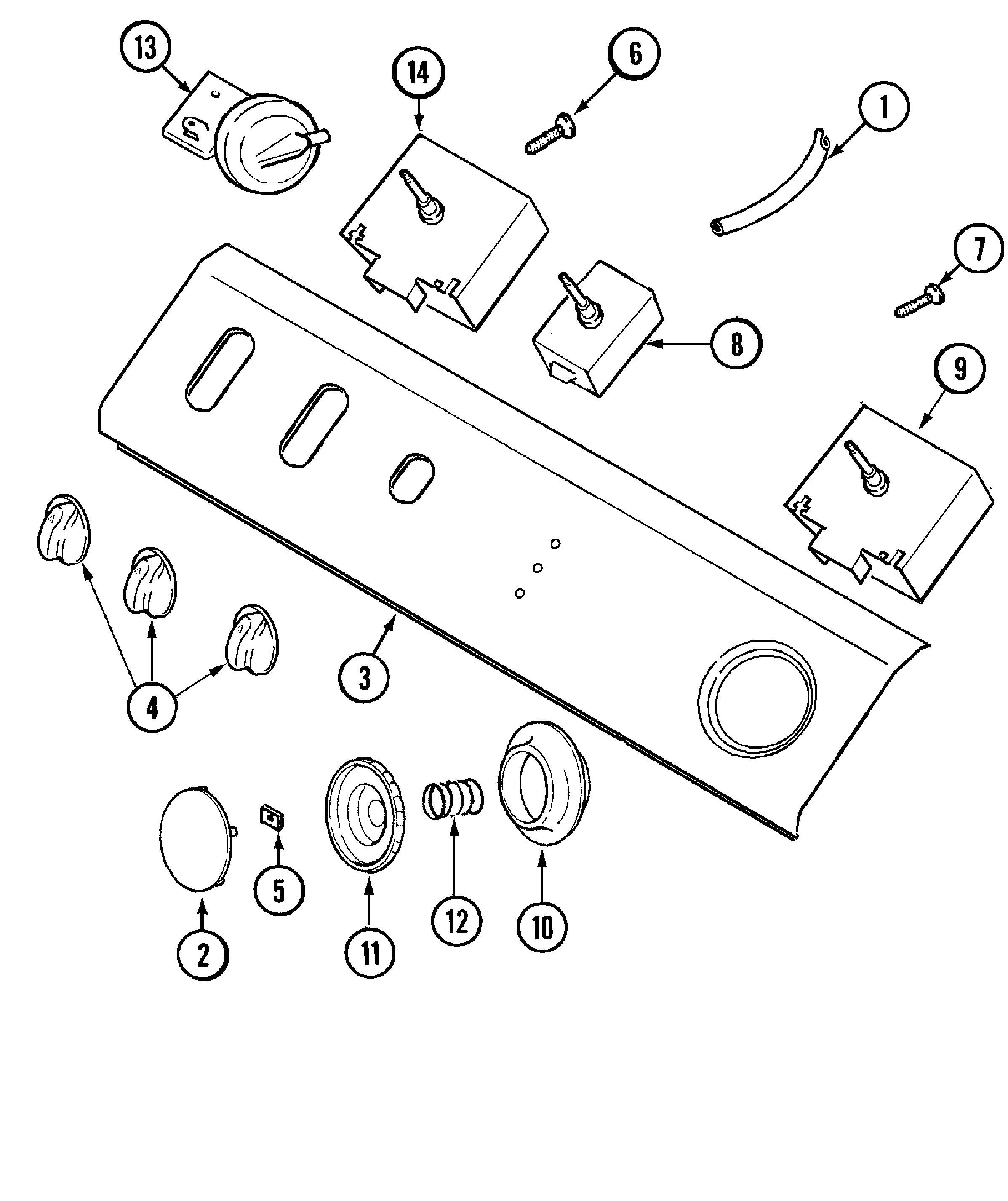 Maytag LAW2401AAE control panel diagram