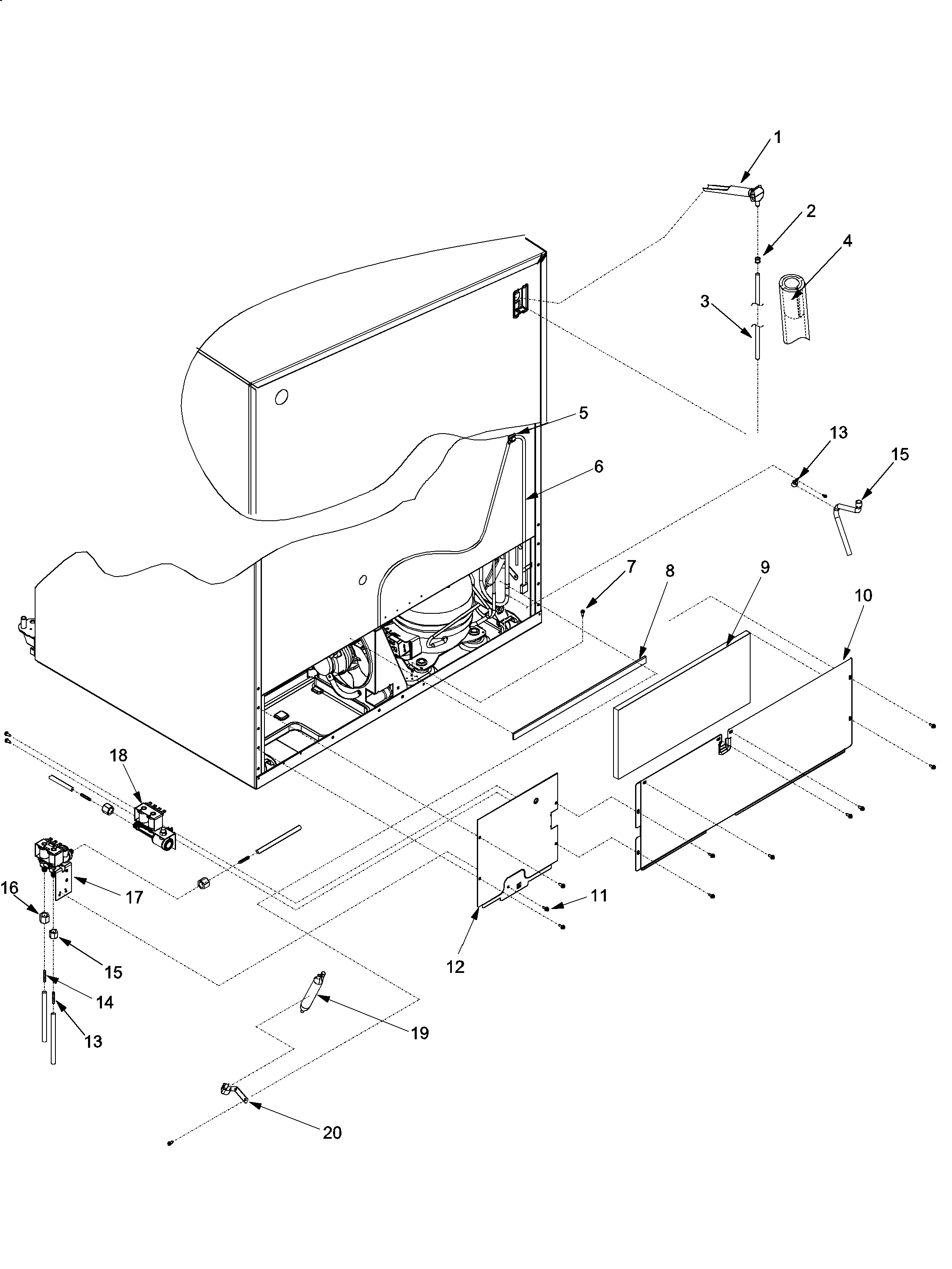 Amana ARSE665BB-PARSE665BB1 cabinet back diagram