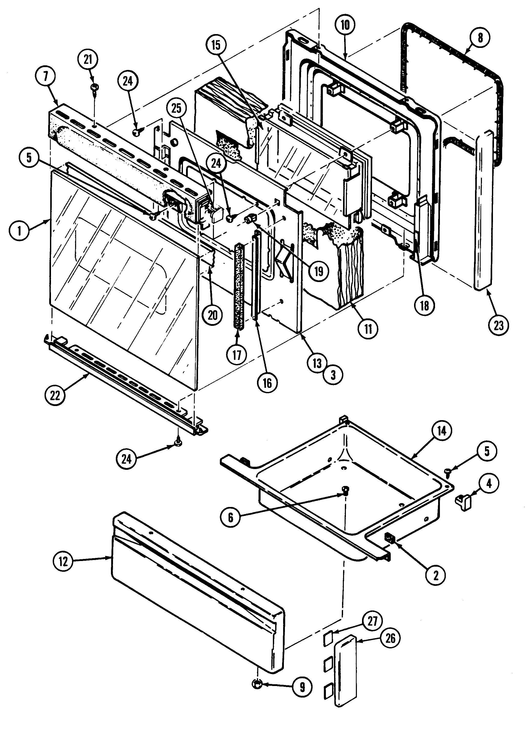 Magic Chef 3888XRB door/drawer (3888xrb) diagram