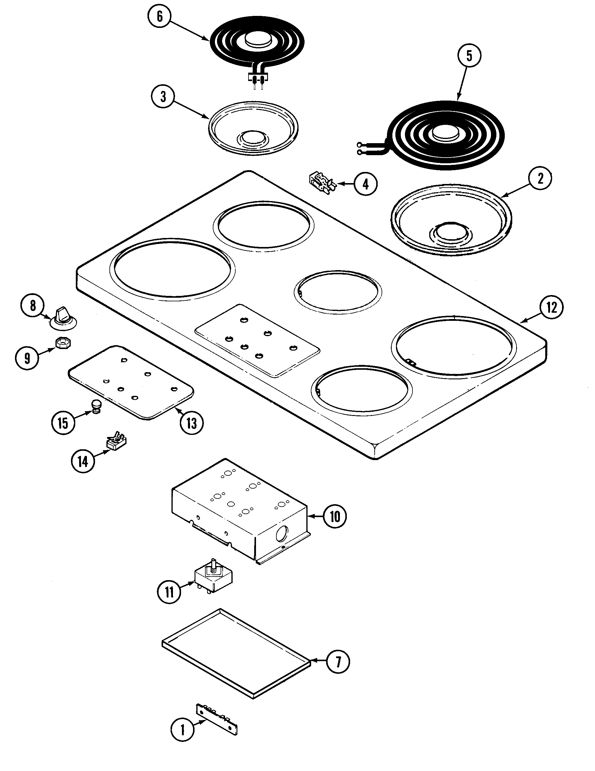 Magic Chef 8720VD top assembly diagram
