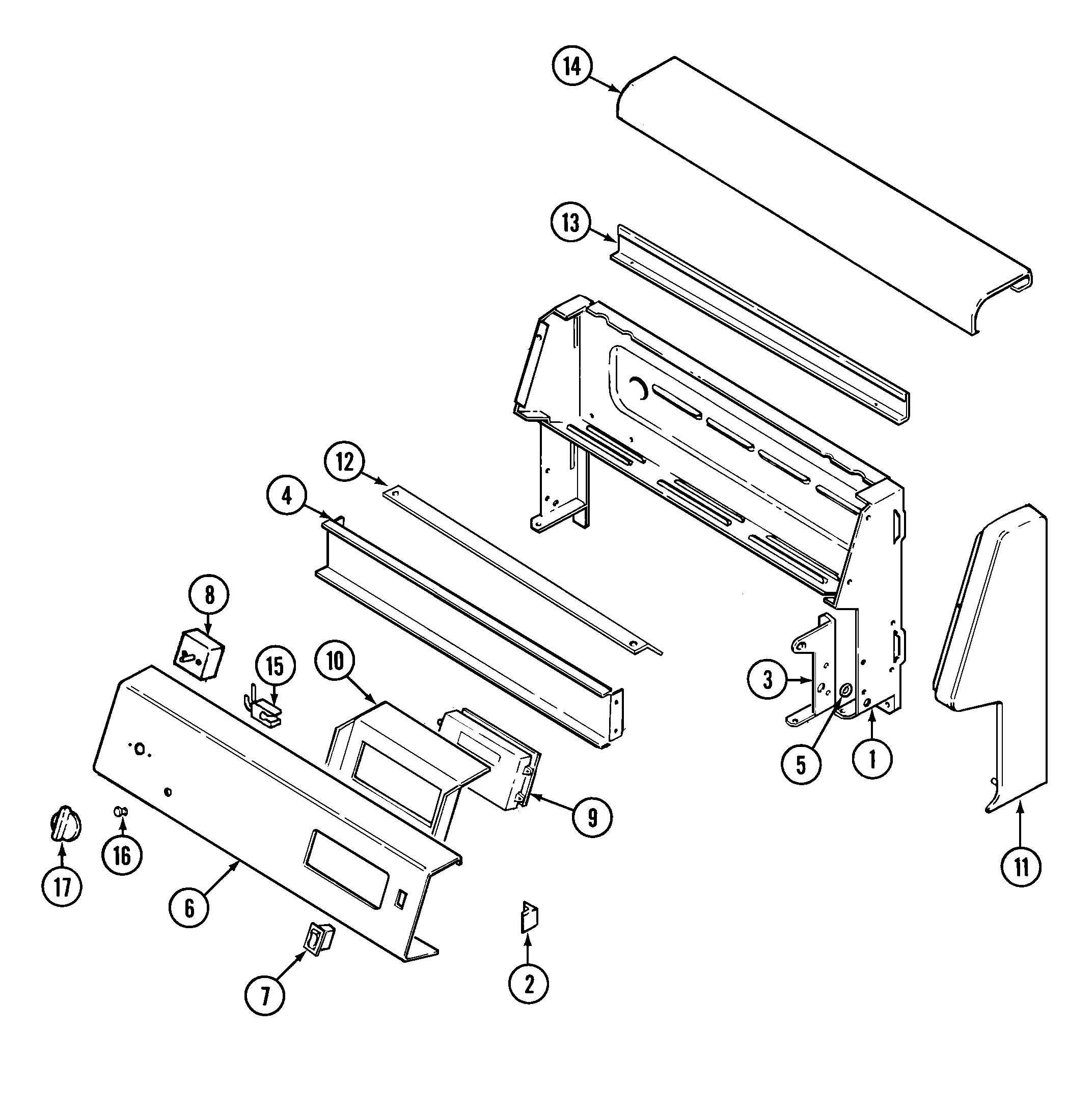 Jenn-Air FCE30500W control panel diagram