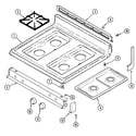 Maytag CRG8200BAW top assembly diagram