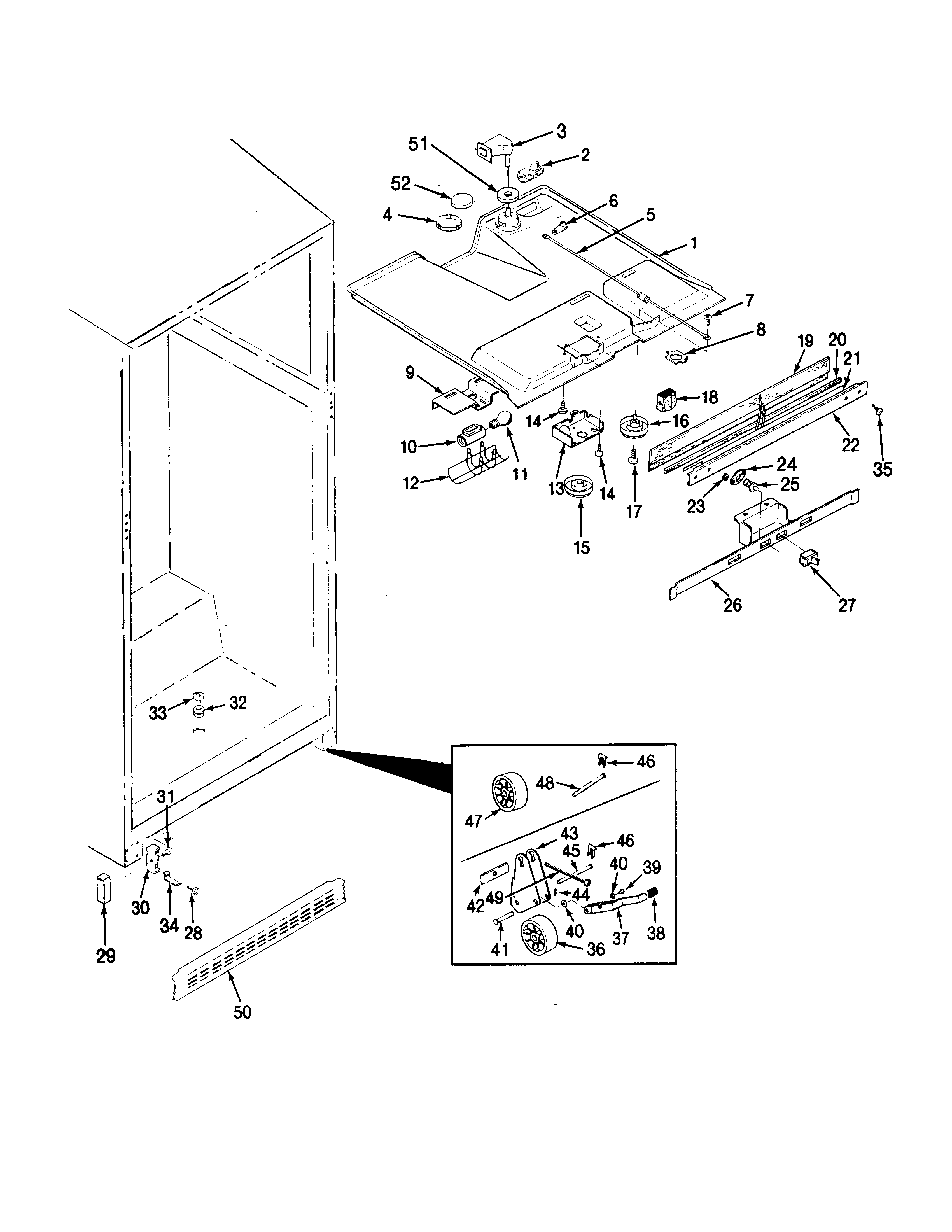 Maytag RTD17A-9E06A fresh food compartment diagram