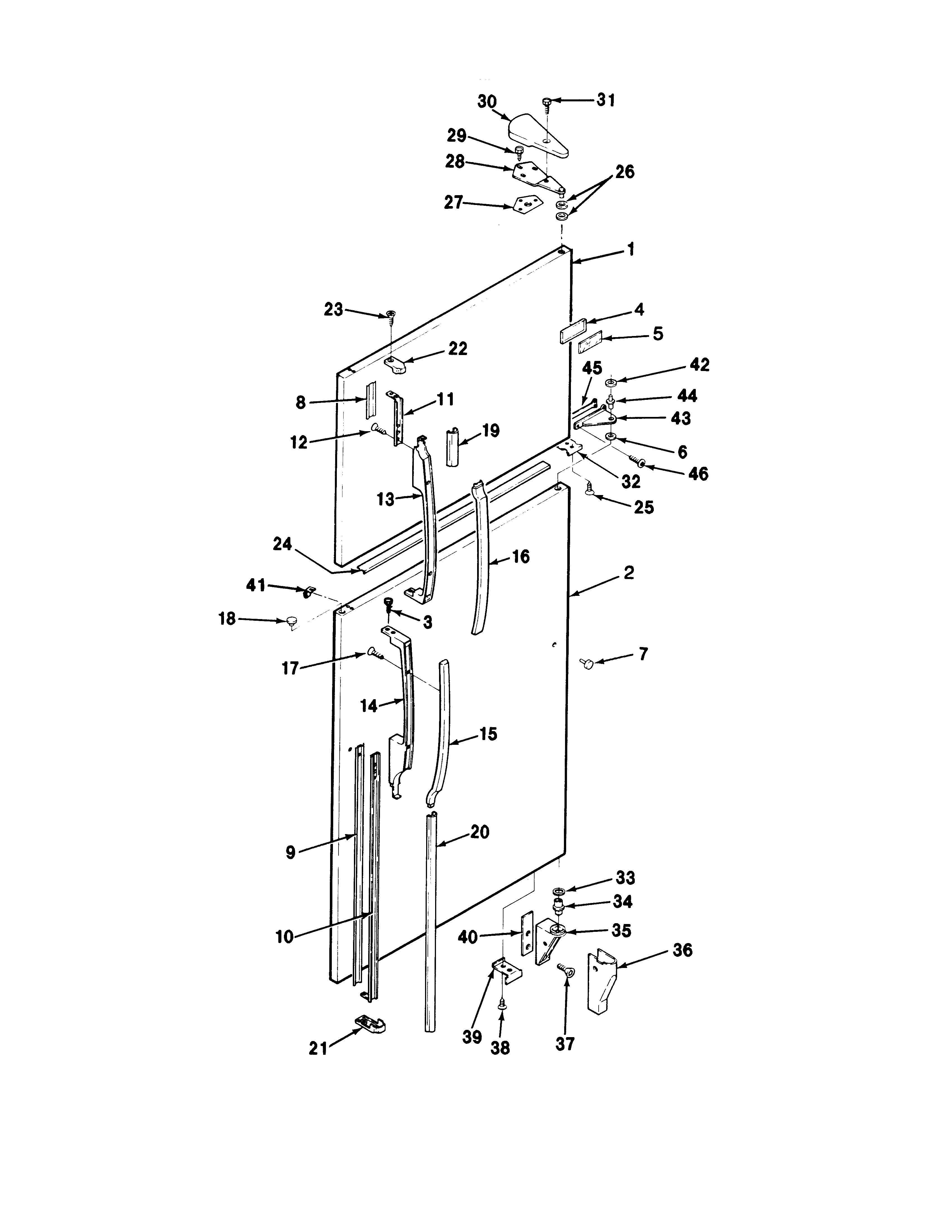 Maytag RTD17A-9E06A door (outer) diagram
