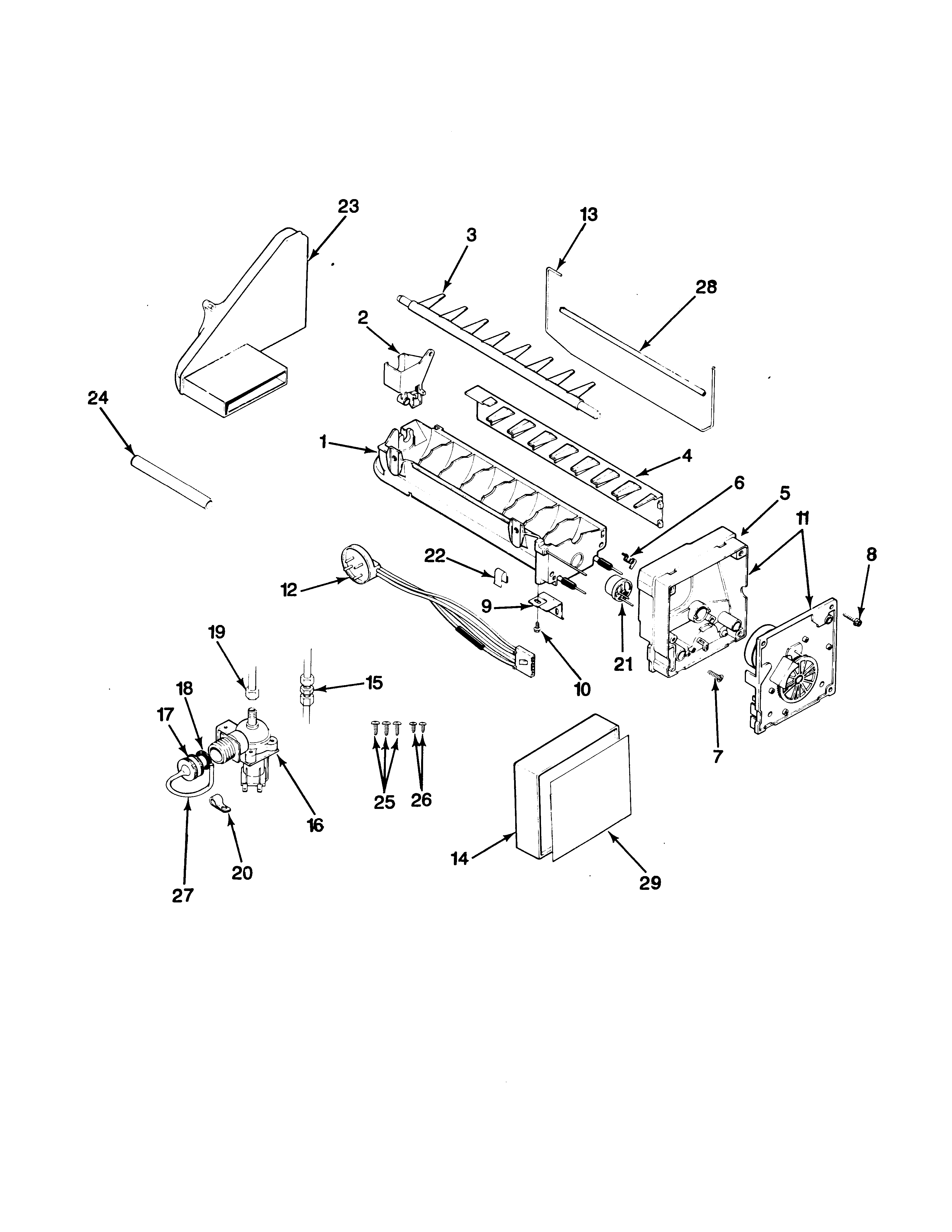 Maytag RTD17A-9E06A optional ice maker kit diagram