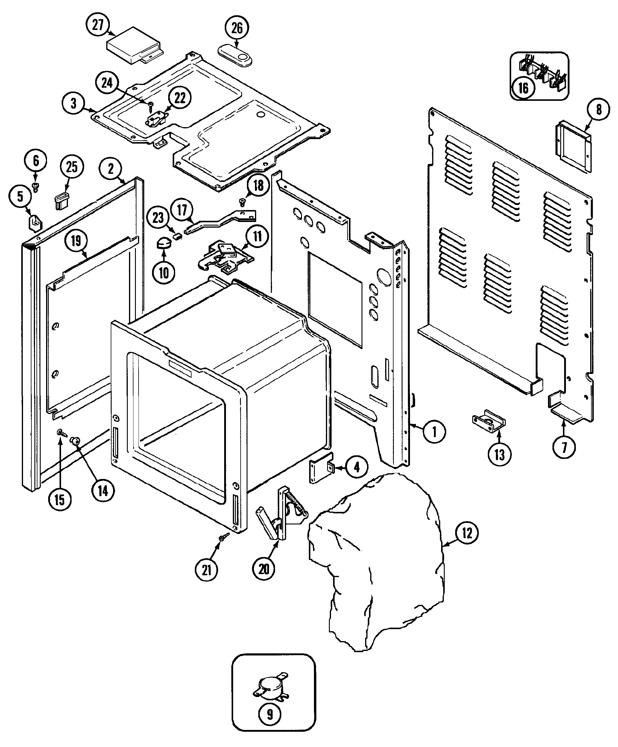 Maytag CRE8600CCM body diagram