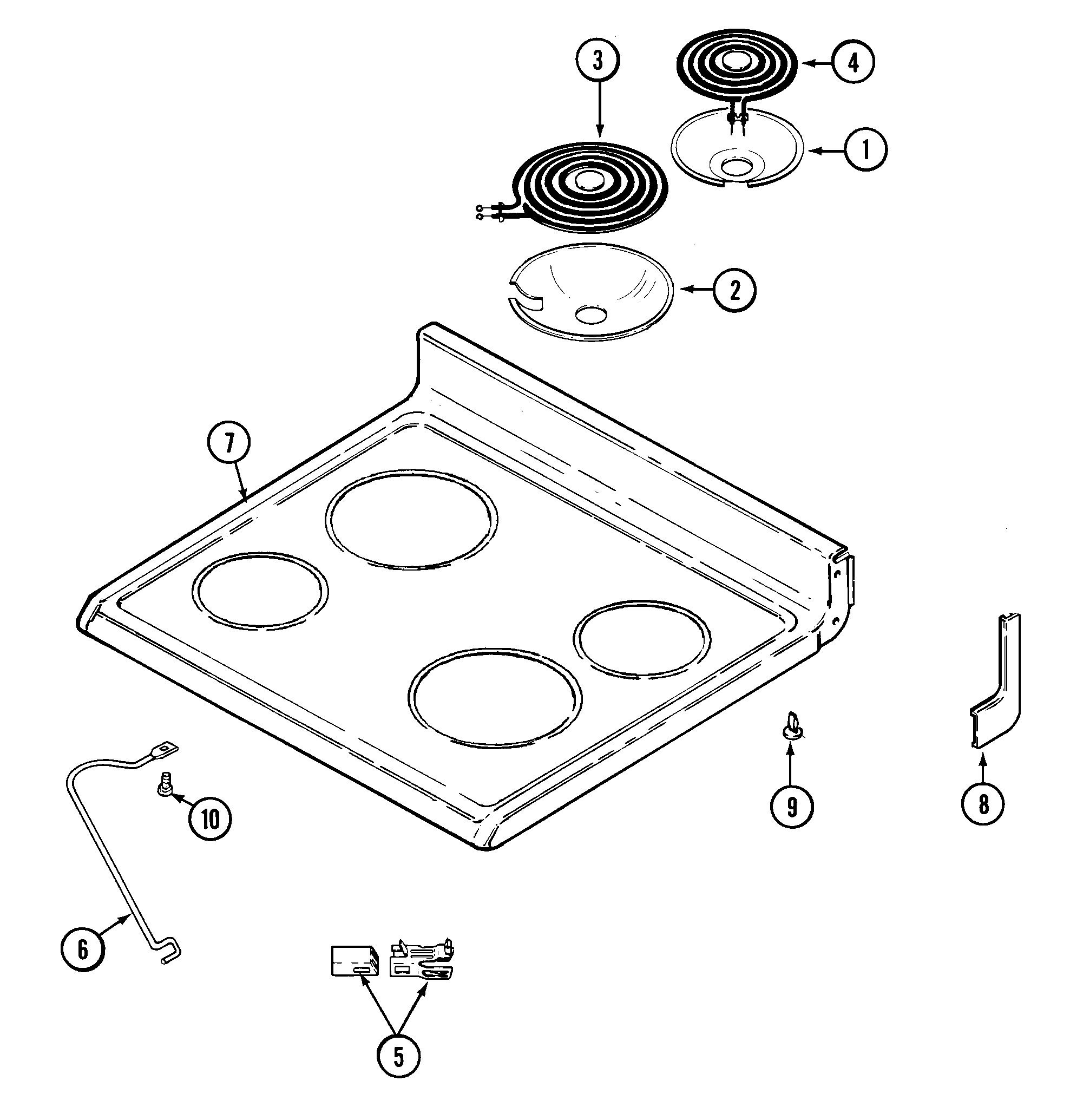 Maytag CRE8600CCL top assembly (cre8600ccl/ccw) diagram