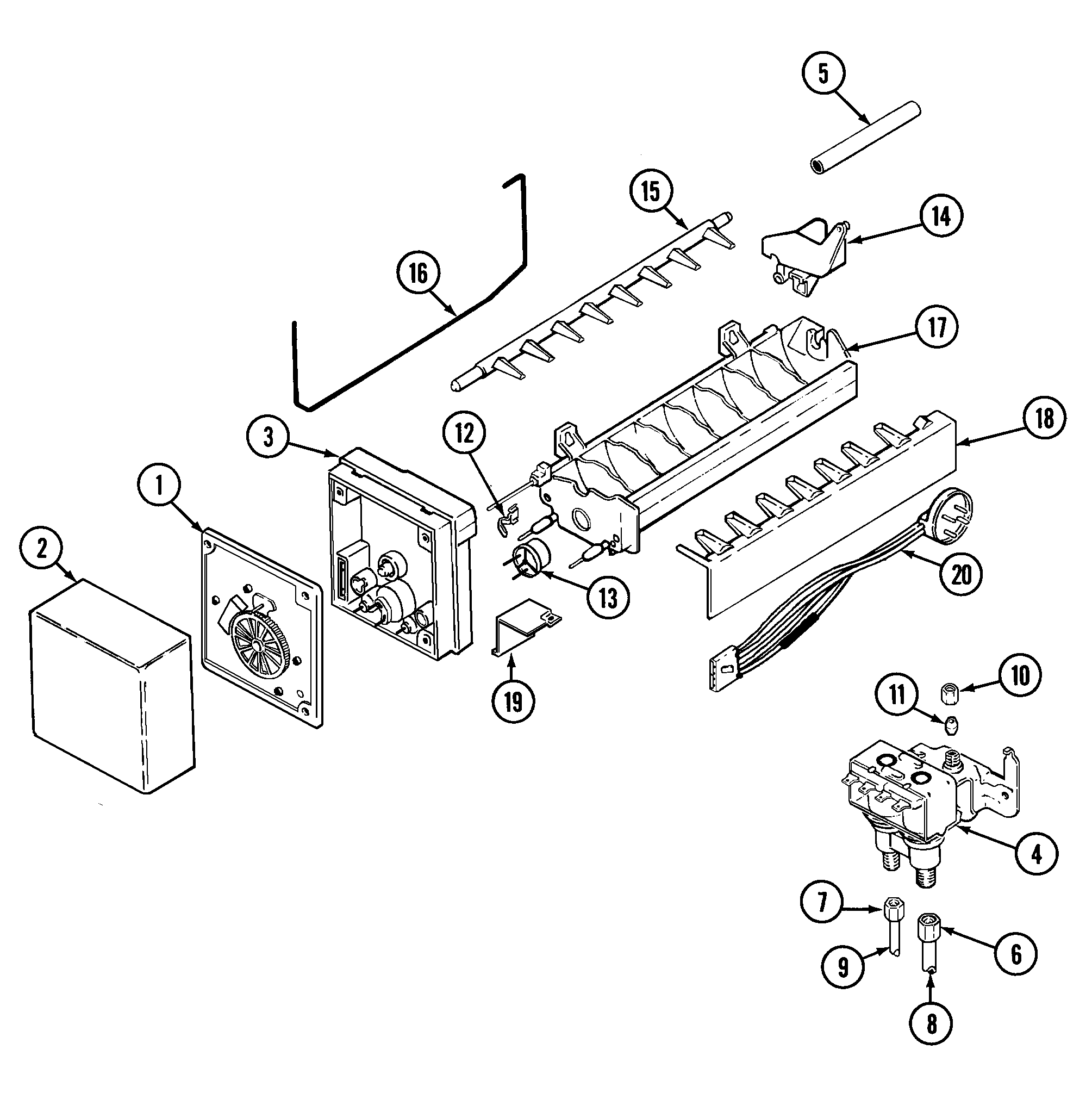 Maytag RST2200EAM ice maker diagram